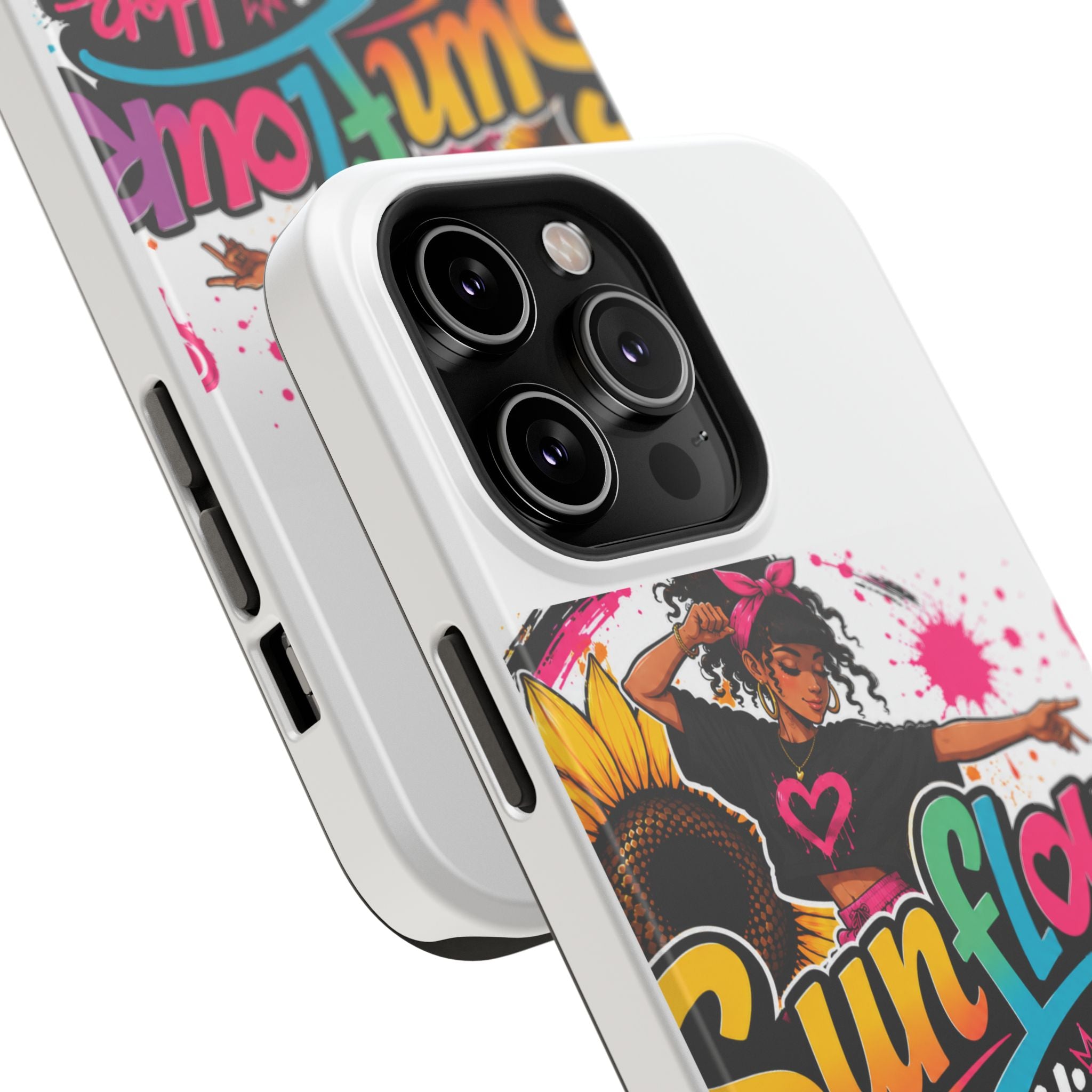 Sunflower Hip Hop Phone Case — Impact-Resistant Protective Case