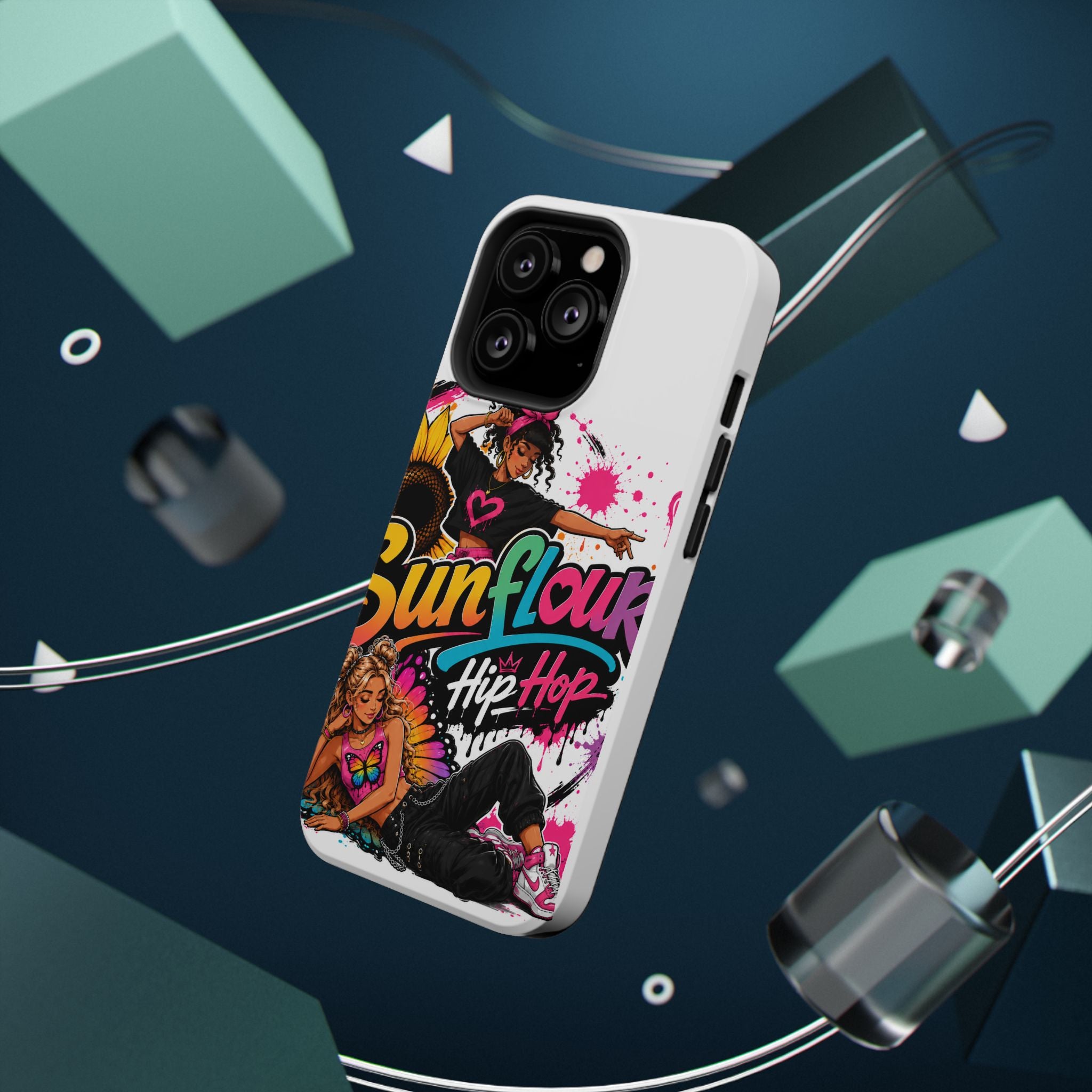 Sunflower Hip Hop Phone Case — Impact-Resistant Protective Case