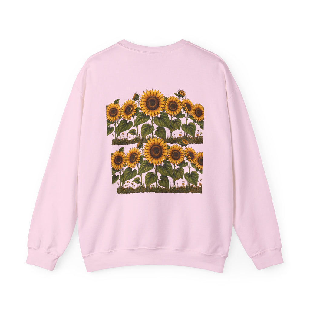 Sunflower Field Crewneck Sweatshirt — Vintage Botanical Floral Pullover