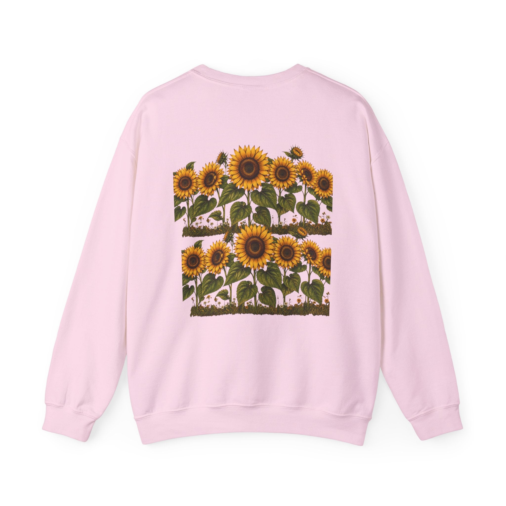 Sunflower Field Crewneck Sweatshirt — Vintage Botanical Floral Pullover