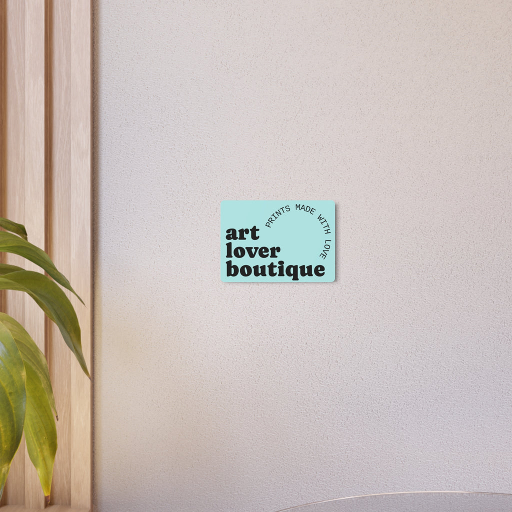 Metal Art Sign — 'Art Lover Boutique' Wall Plaque (Prints Made With Love)