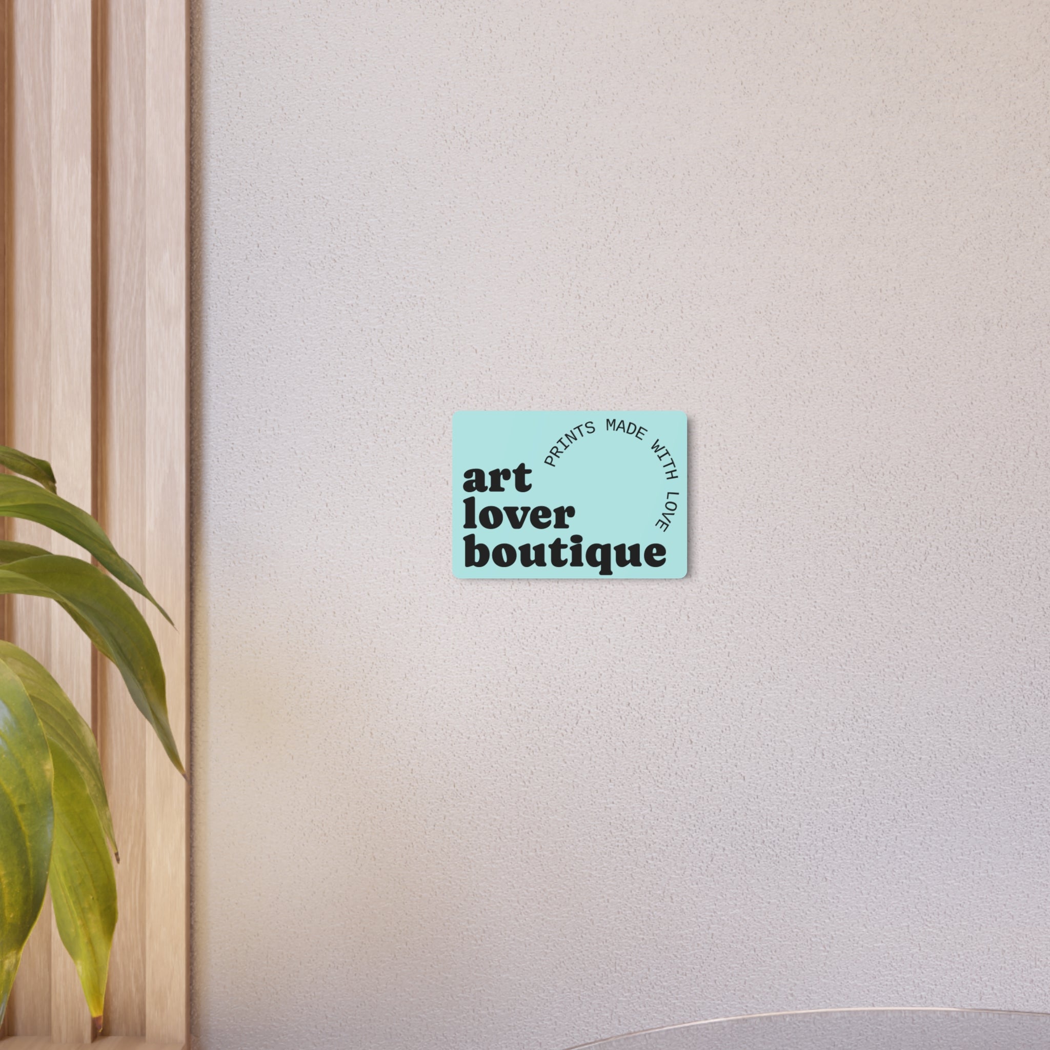 Metal Art Sign — 'Art Lover Boutique' Wall Plaque (Prints Made With Love)