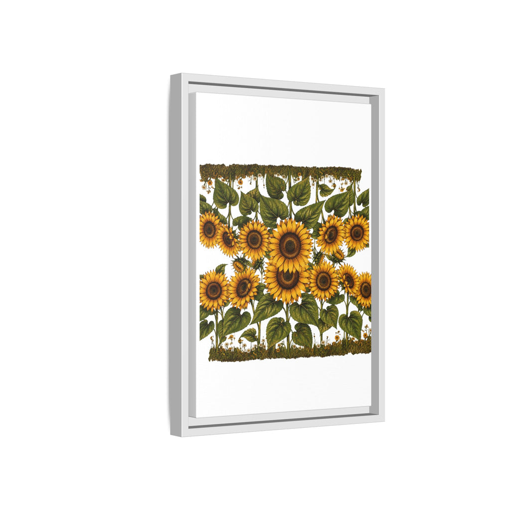 Framed Sunflower Canvas Print — Matte Floral Wall Art