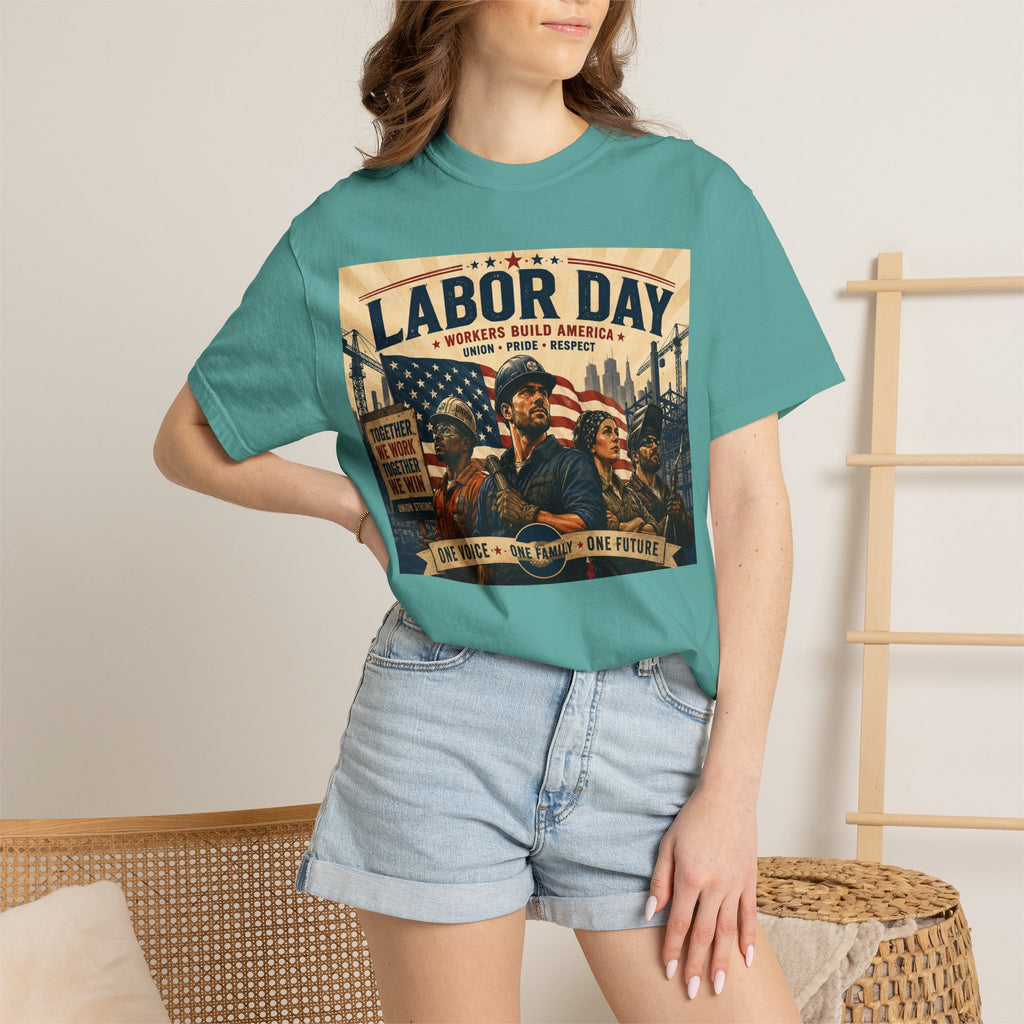 Labor Day T-Shirt — 'Thank a Union' Vintage Patriotic Tee