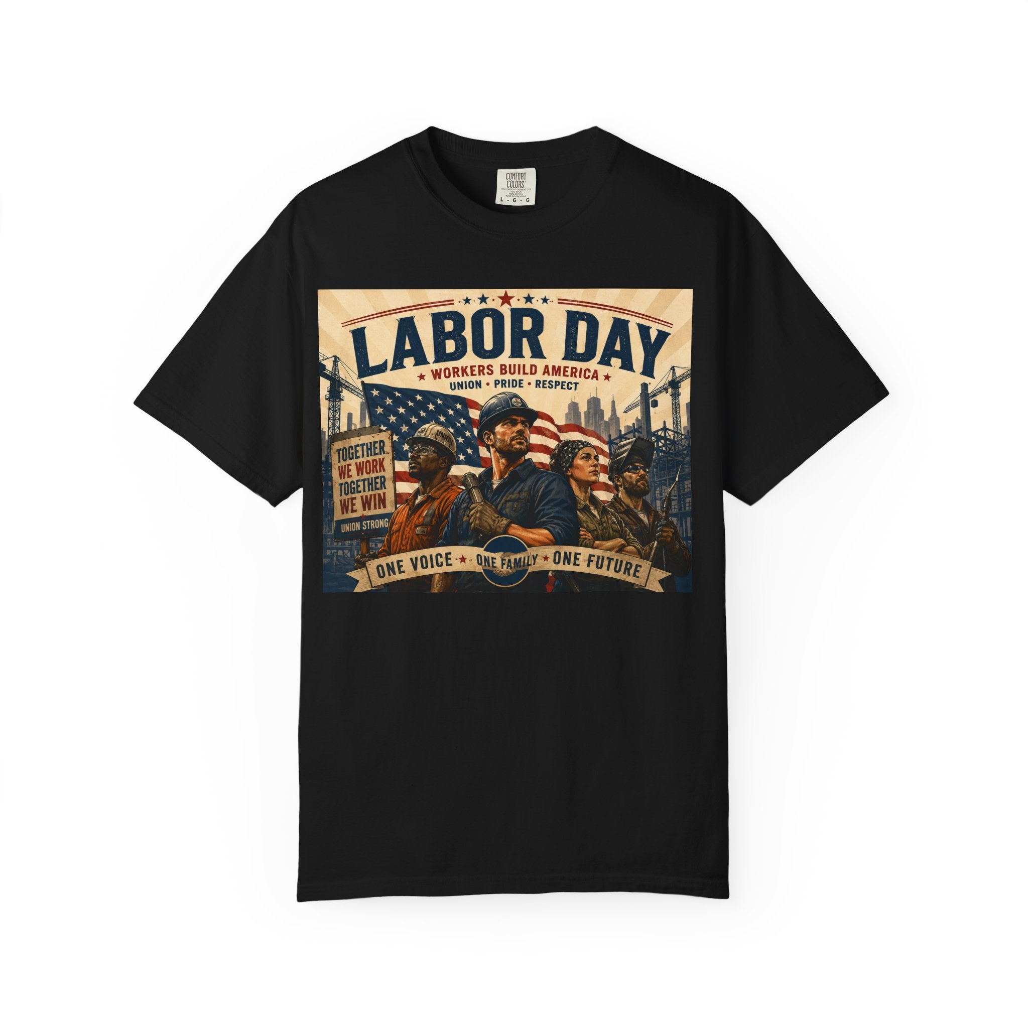 Labor Day T-Shirt — 'Thank a Union' Vintage Patriotic Tee
