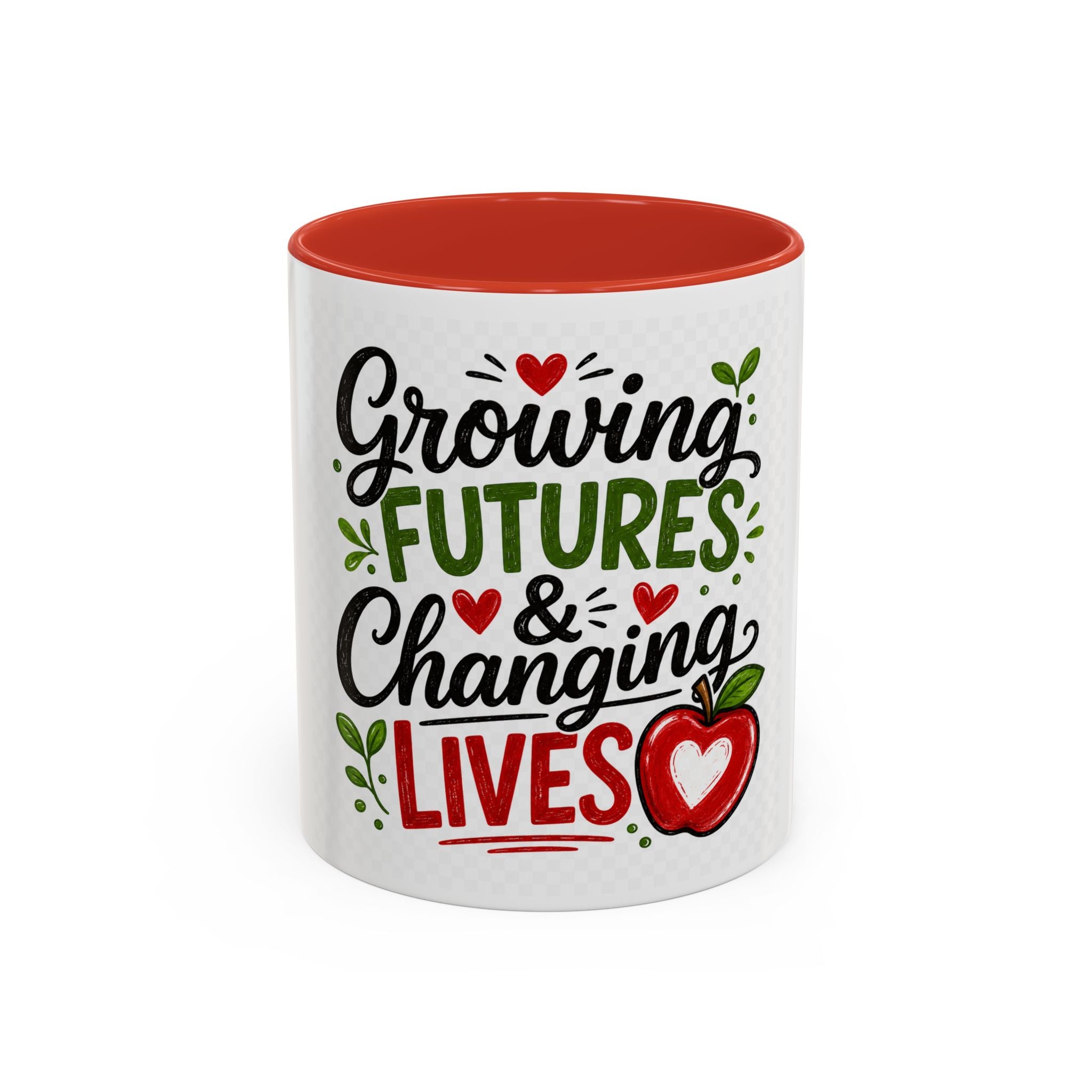Growing Futures & Changing Lives Coffee Mug — Teacher Appreciation Accent Mug (11/15oz)