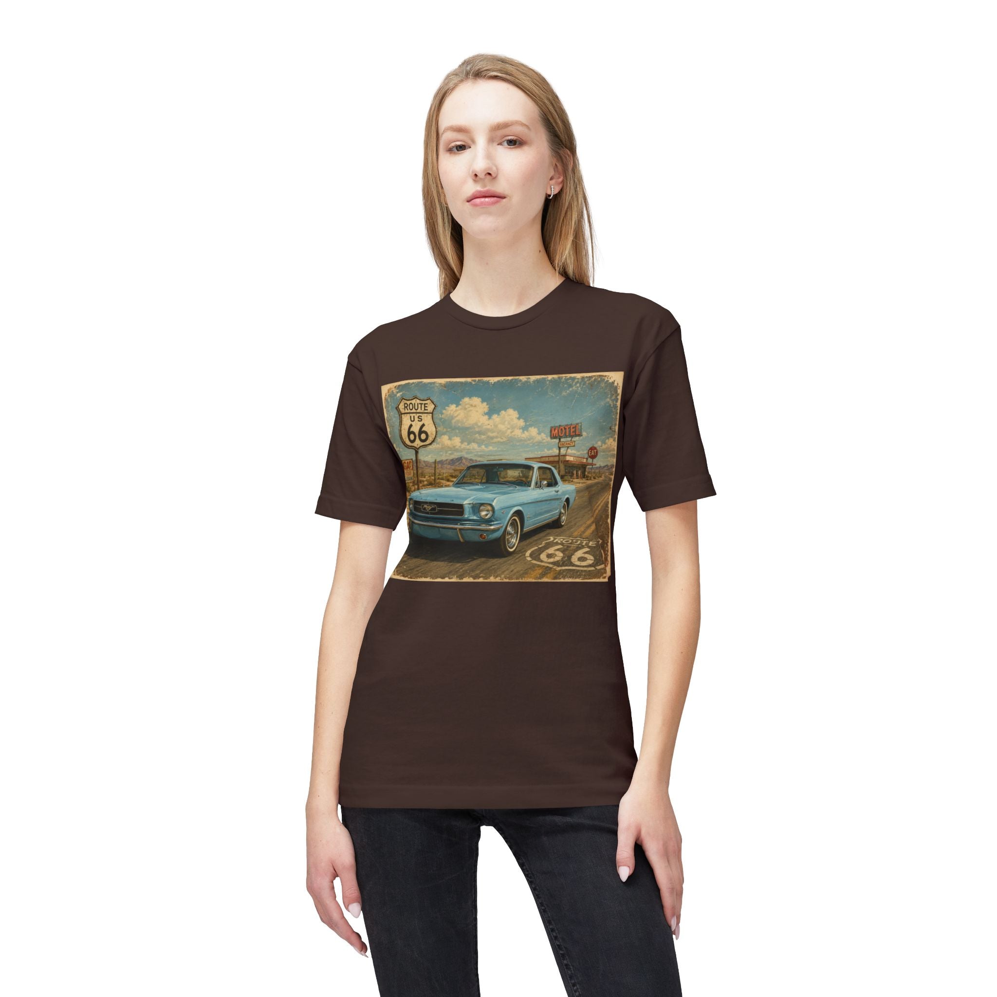 Cruisin' My Way Into 60 T-Shirt — Vintage Route 66 Classic Car Birthday Tee