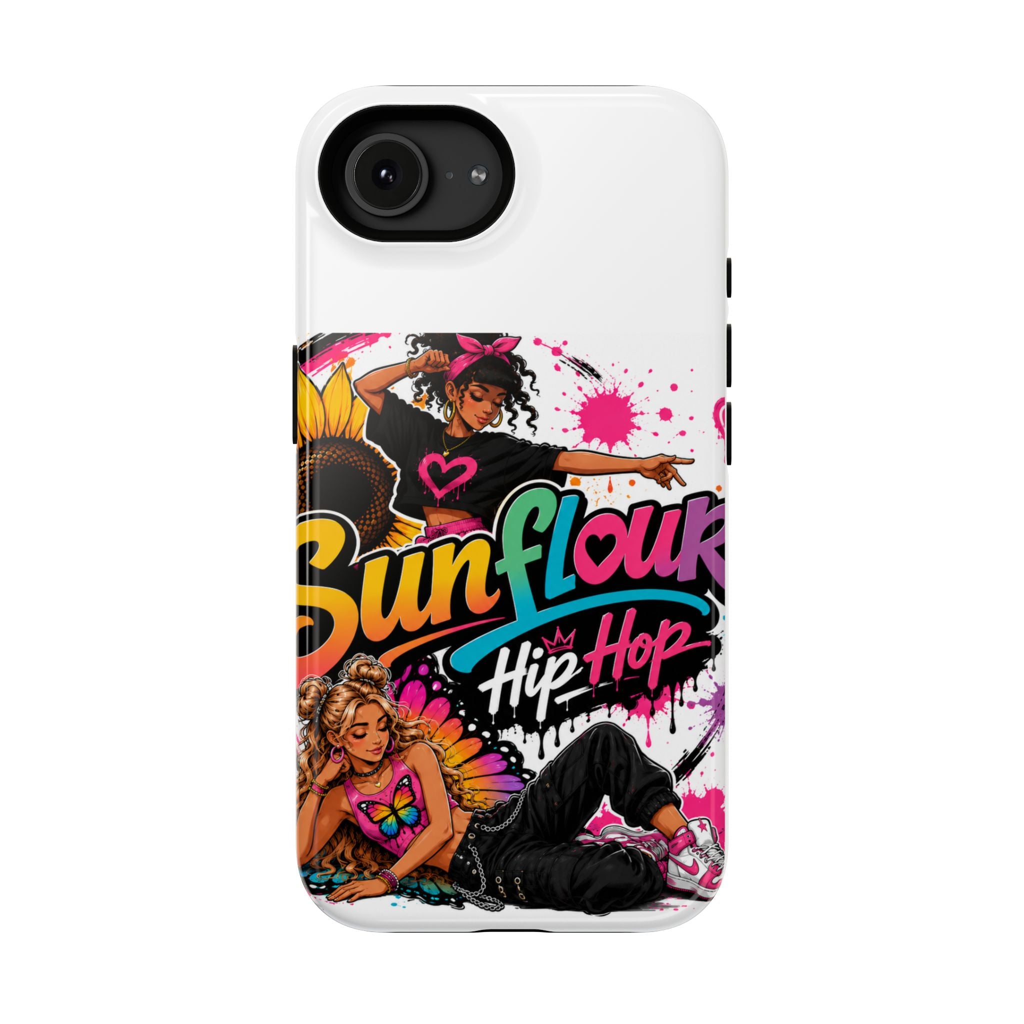Sunflower Hip Hop Phone Case — Impact-Resistant Protective Case