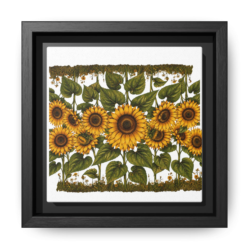 Framed Sunflower Canvas Print — Matte Floral Wall Art