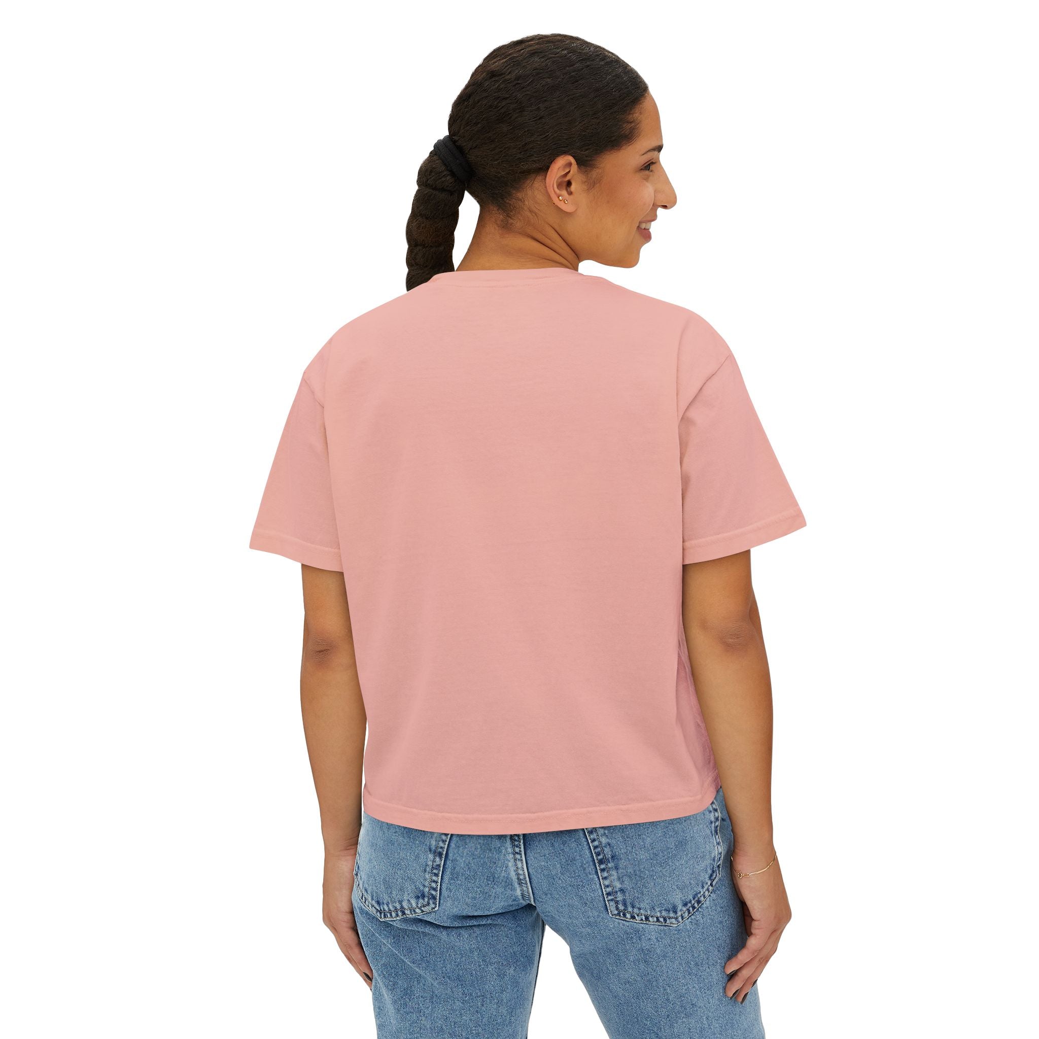 Cute Shiba Inu Coffee Tee — 'in my urge to walk out' Women's Boxy T-Shirt