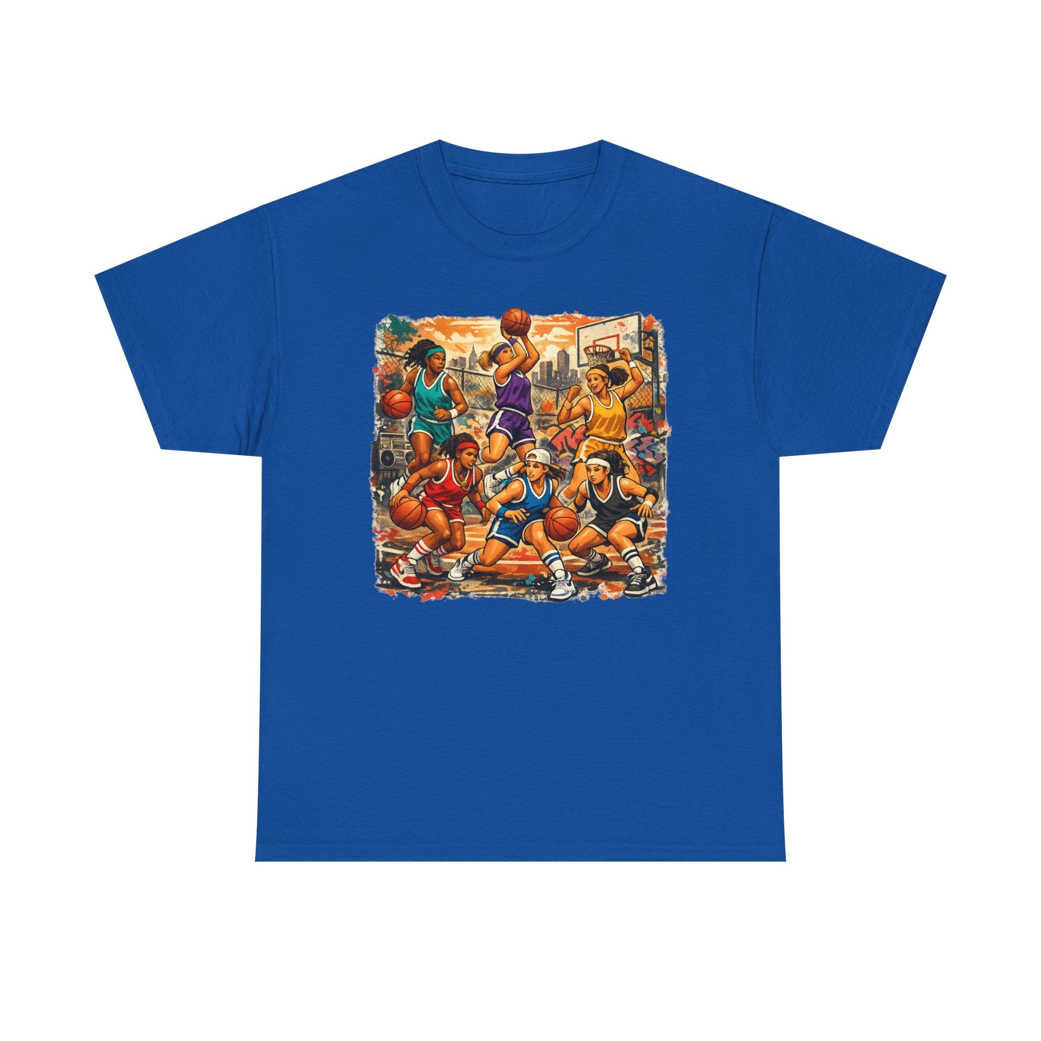 Street Basketball Crew Graphic Tee — Urban Court Players Illustration