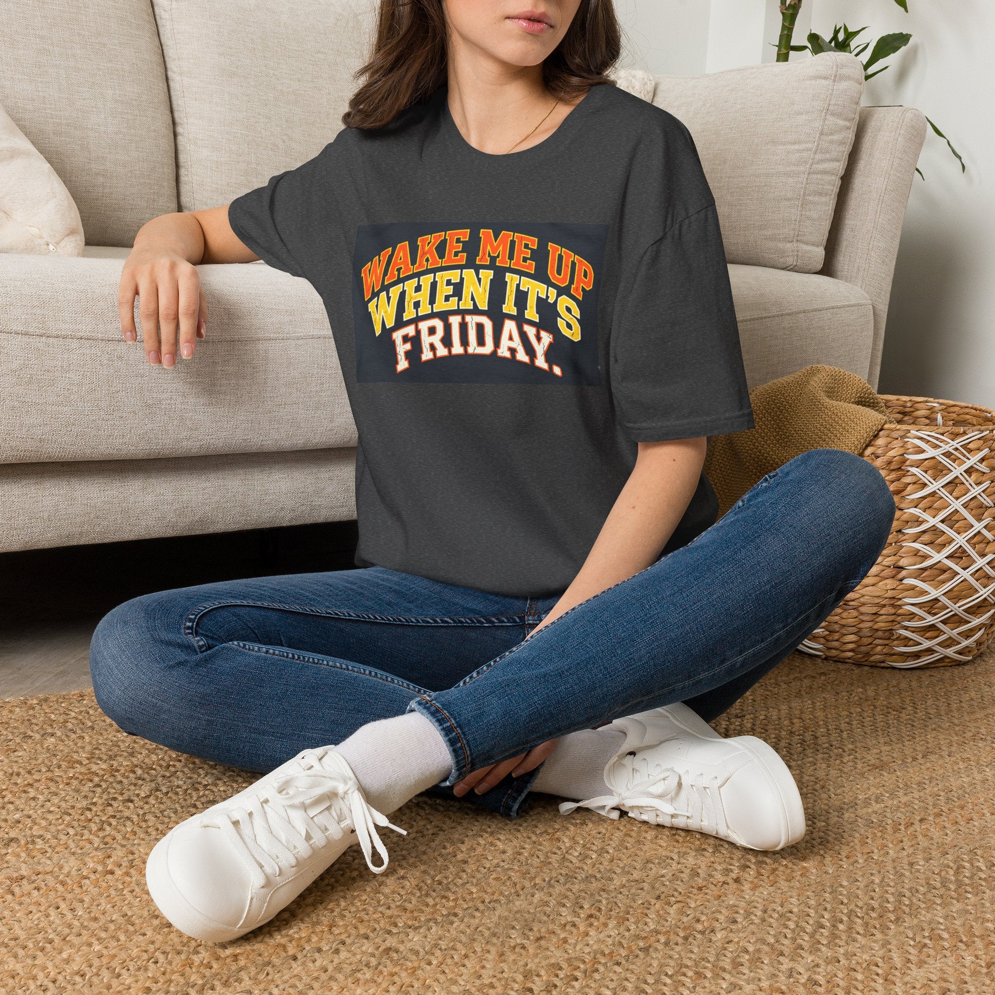 Wake Me Up When It's Friday T-Shirt — Retro Weekend Graphic Tee