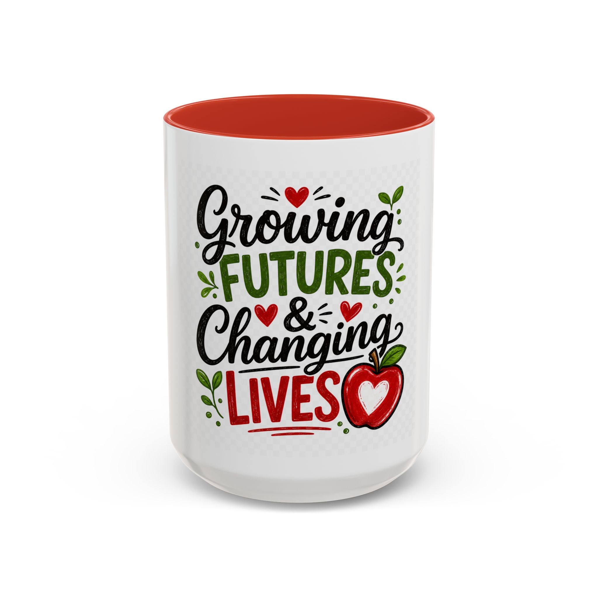 Growing Futures & Changing Lives Coffee Mug — Teacher Appreciation Accent Mug (11/15oz)