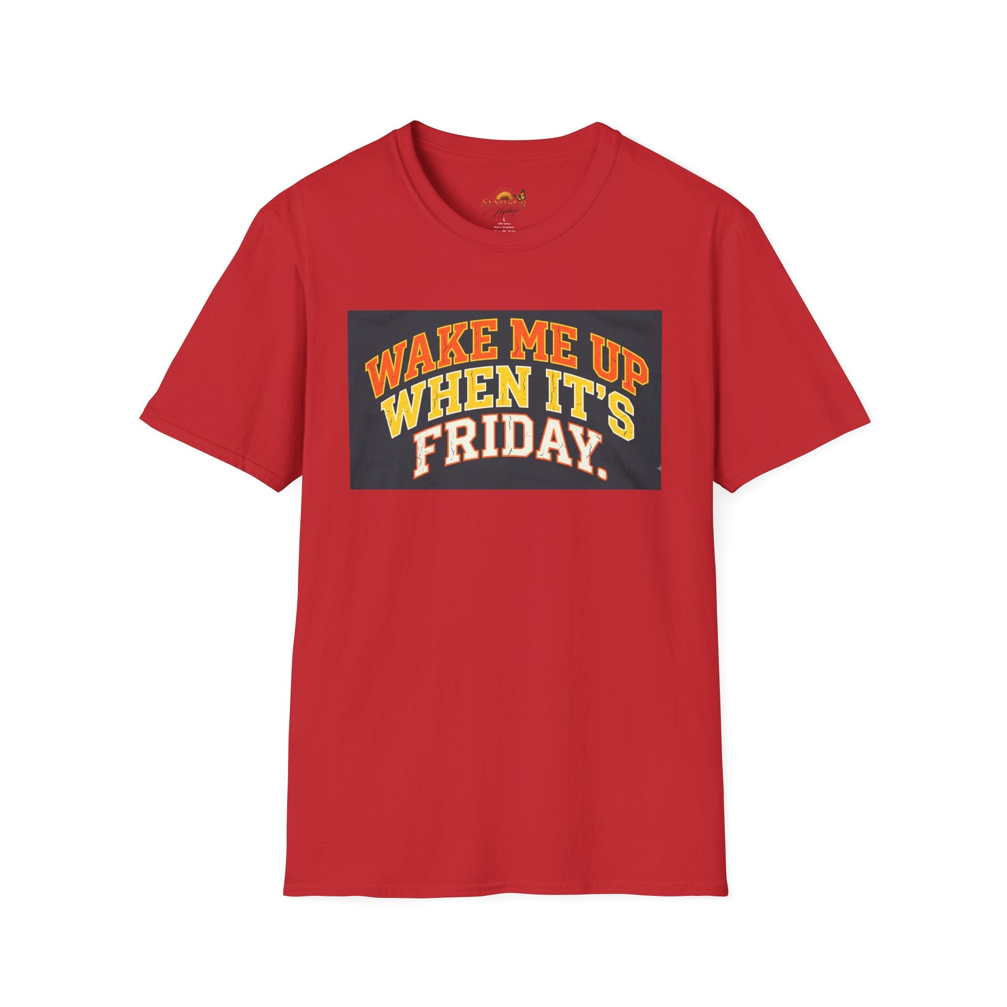 Wake Me Up When It's Friday T-Shirt — Retro Weekend Graphic Tee