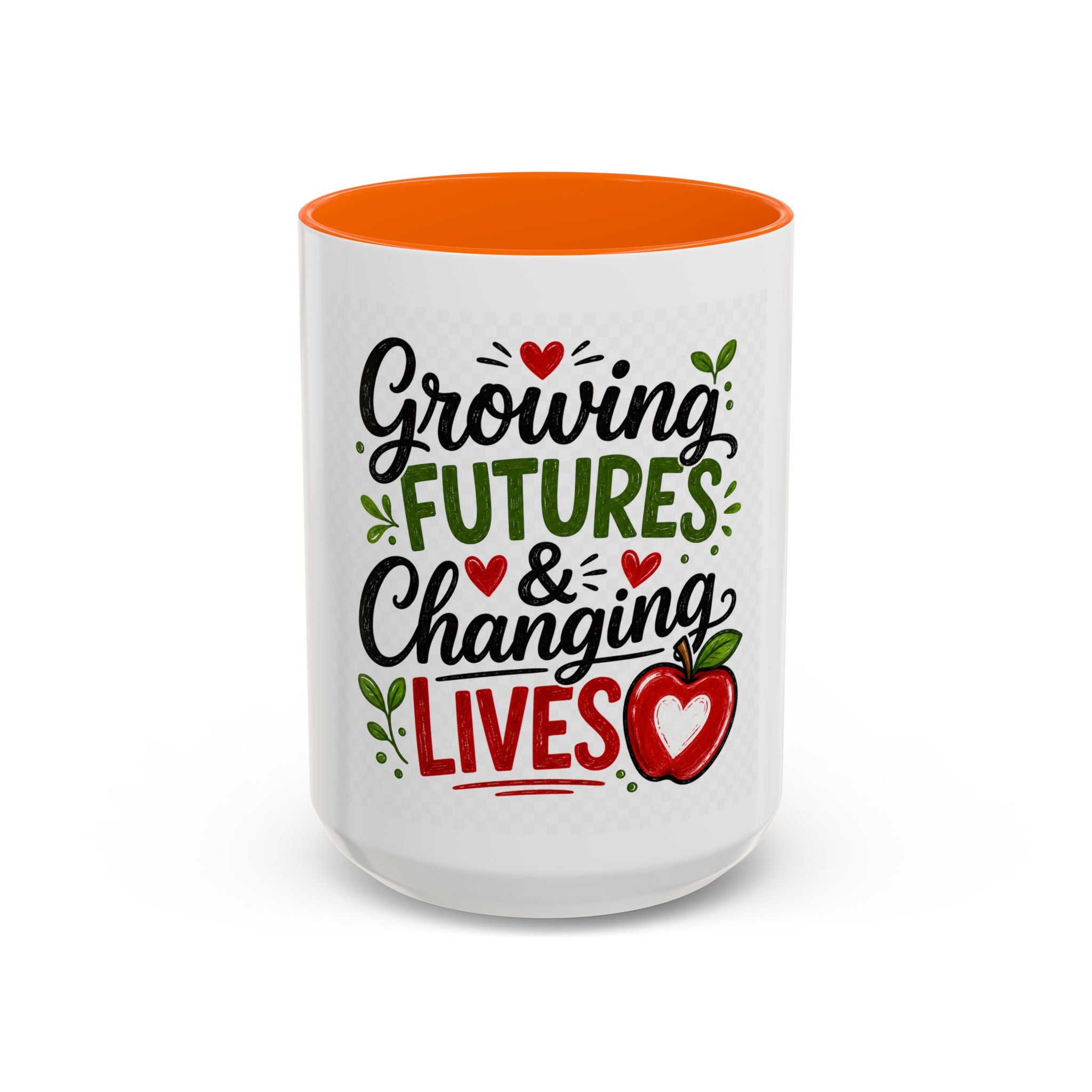 Growing Futures & Changing Lives Coffee Mug — Teacher Appreciation Accent Mug (11/15oz)