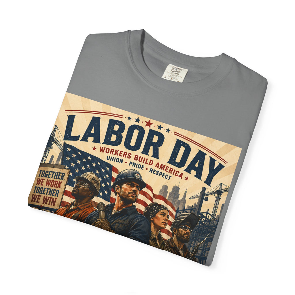 Labor Day T-Shirt — 'Thank a Union' Vintage Patriotic Tee