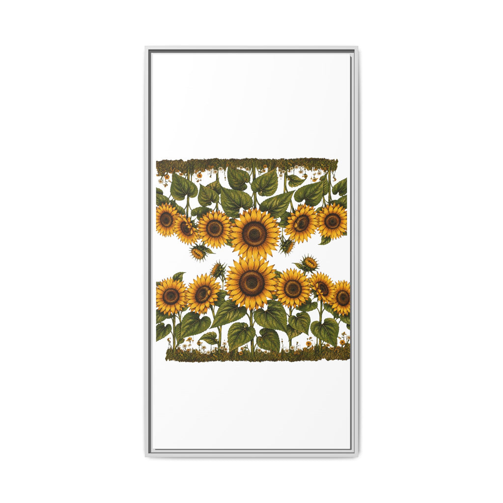 Framed Sunflower Canvas Print — Matte Floral Wall Art