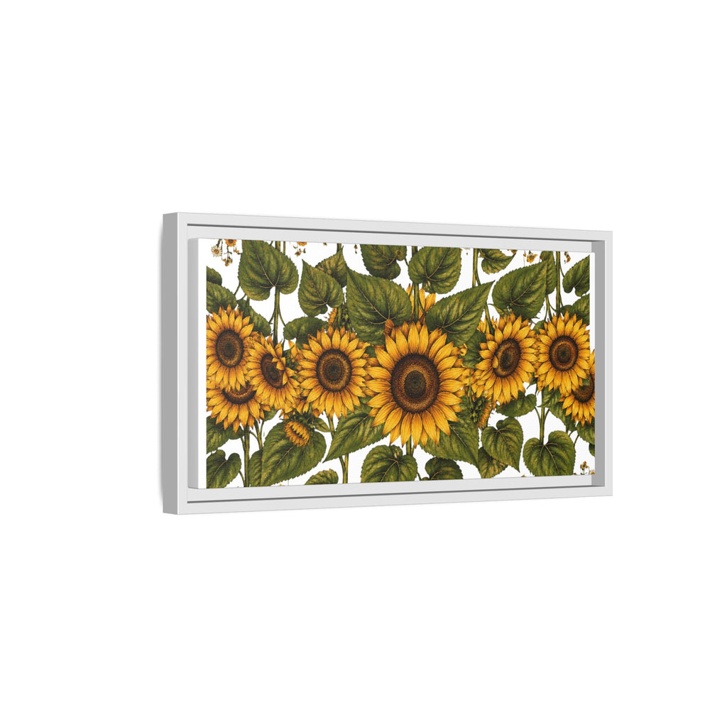 Framed Sunflower Canvas Print — Matte Floral Wall Art