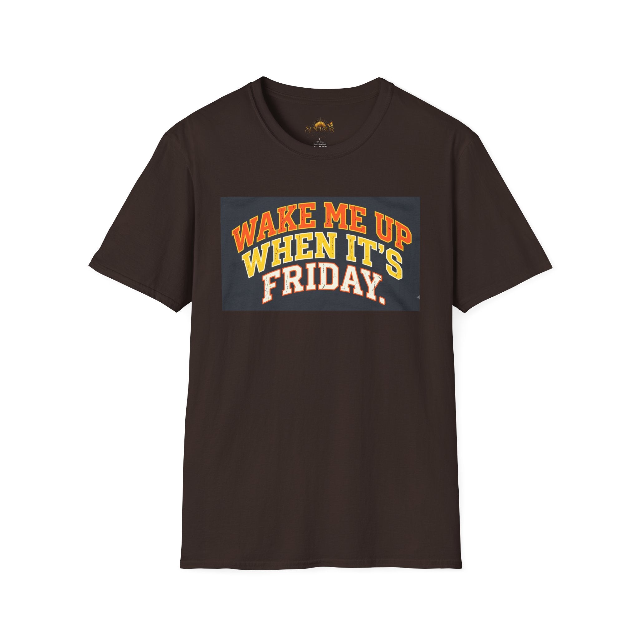 Wake Me Up When It's Friday T-Shirt — Retro Weekend Graphic Tee