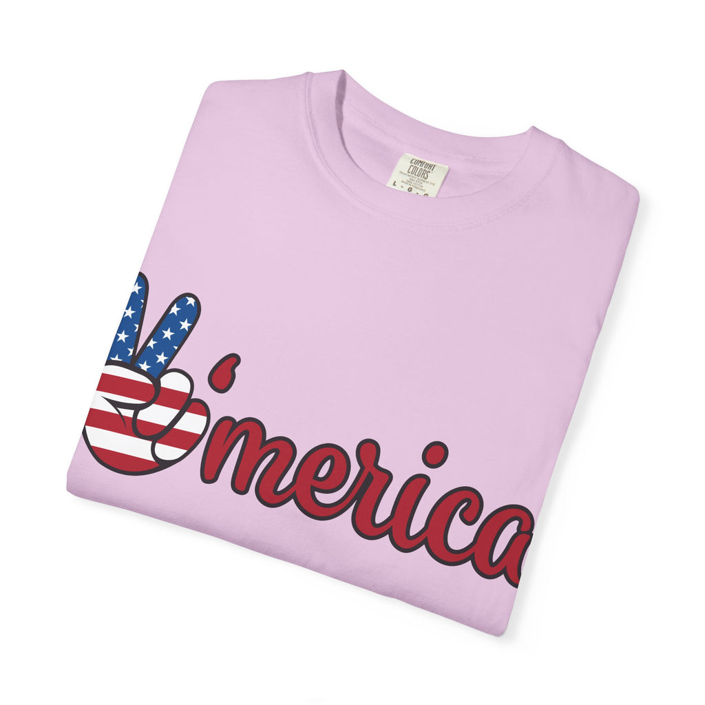 'Merica Peace Sign T-Shirt — 250th Anniversary of America Flag Tee (1776–2026)