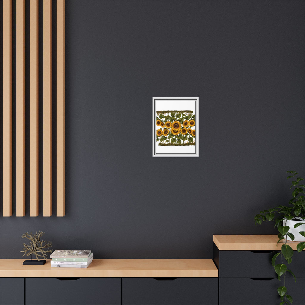Framed Sunflower Canvas Print — Matte Floral Wall Art