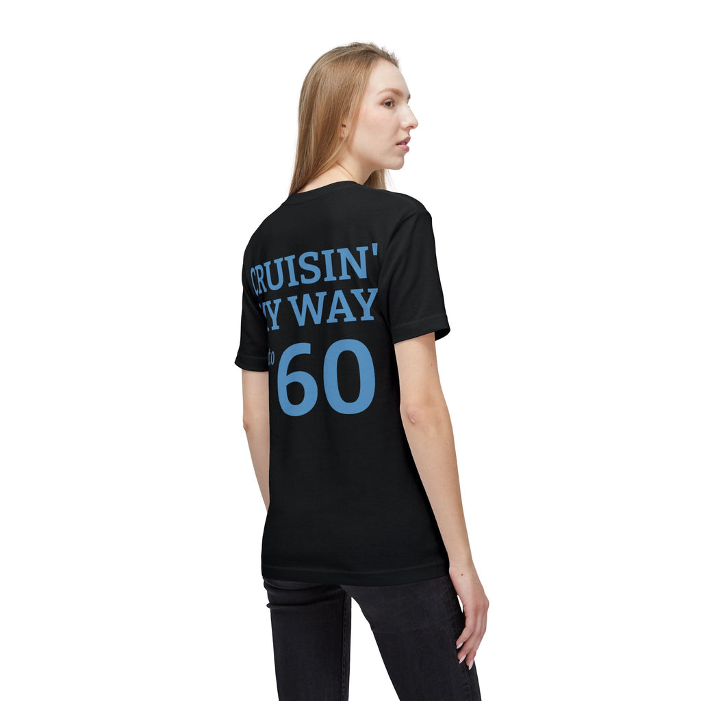 Cruisin' My Way Into 60 T-Shirt — Vintage Route 66 Classic Car Birthday Tee