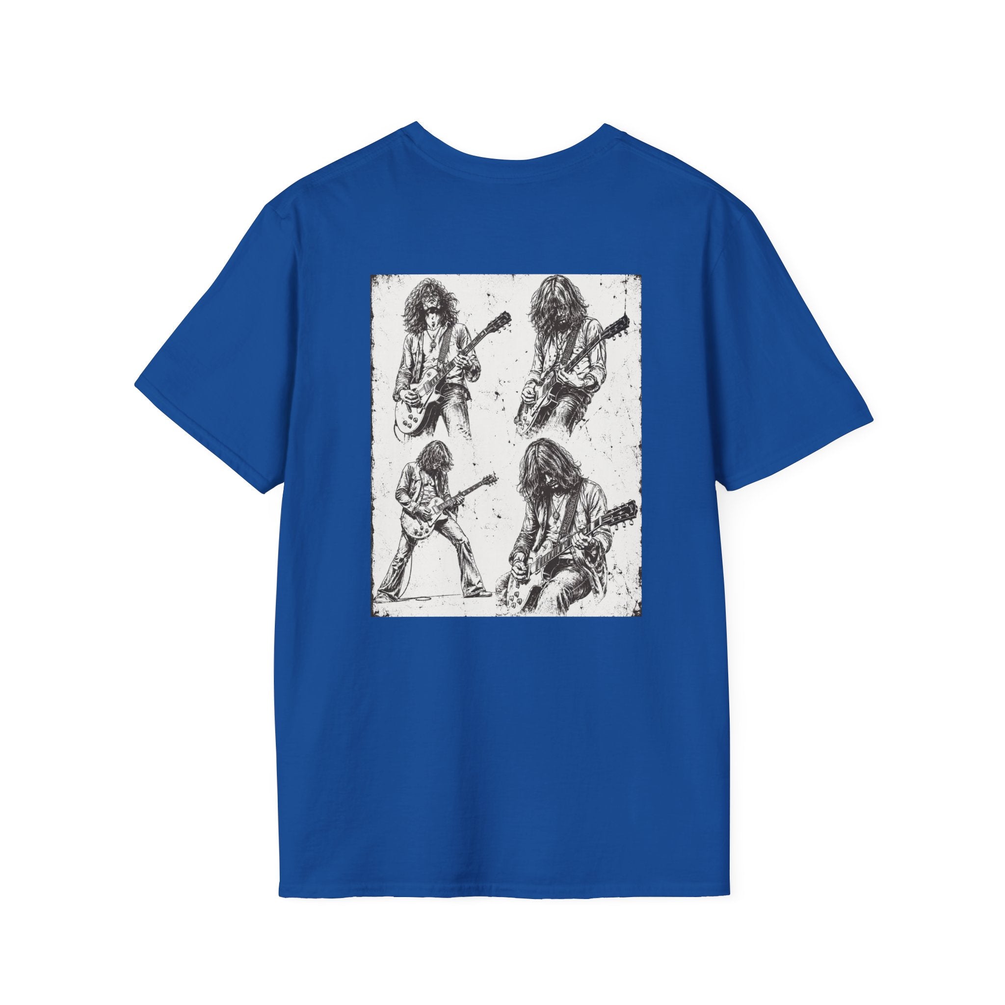 Guitar Illustration T-Shirt — Vintage Les Paul Graphic Tee for Music Lovers