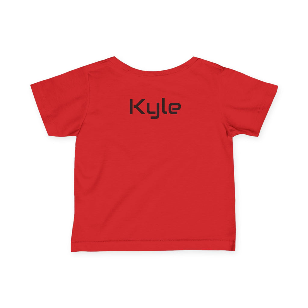 Infant Tee - Colorful 'Bro' Graffiti Graphic with Custom Name Back (Kids Baby Shirt)