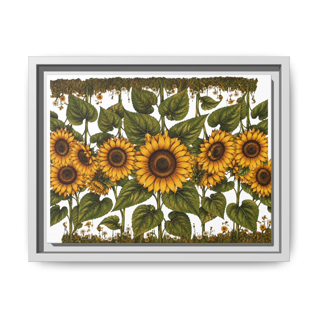 Framed Sunflower Canvas Print — Matte Floral Wall Art