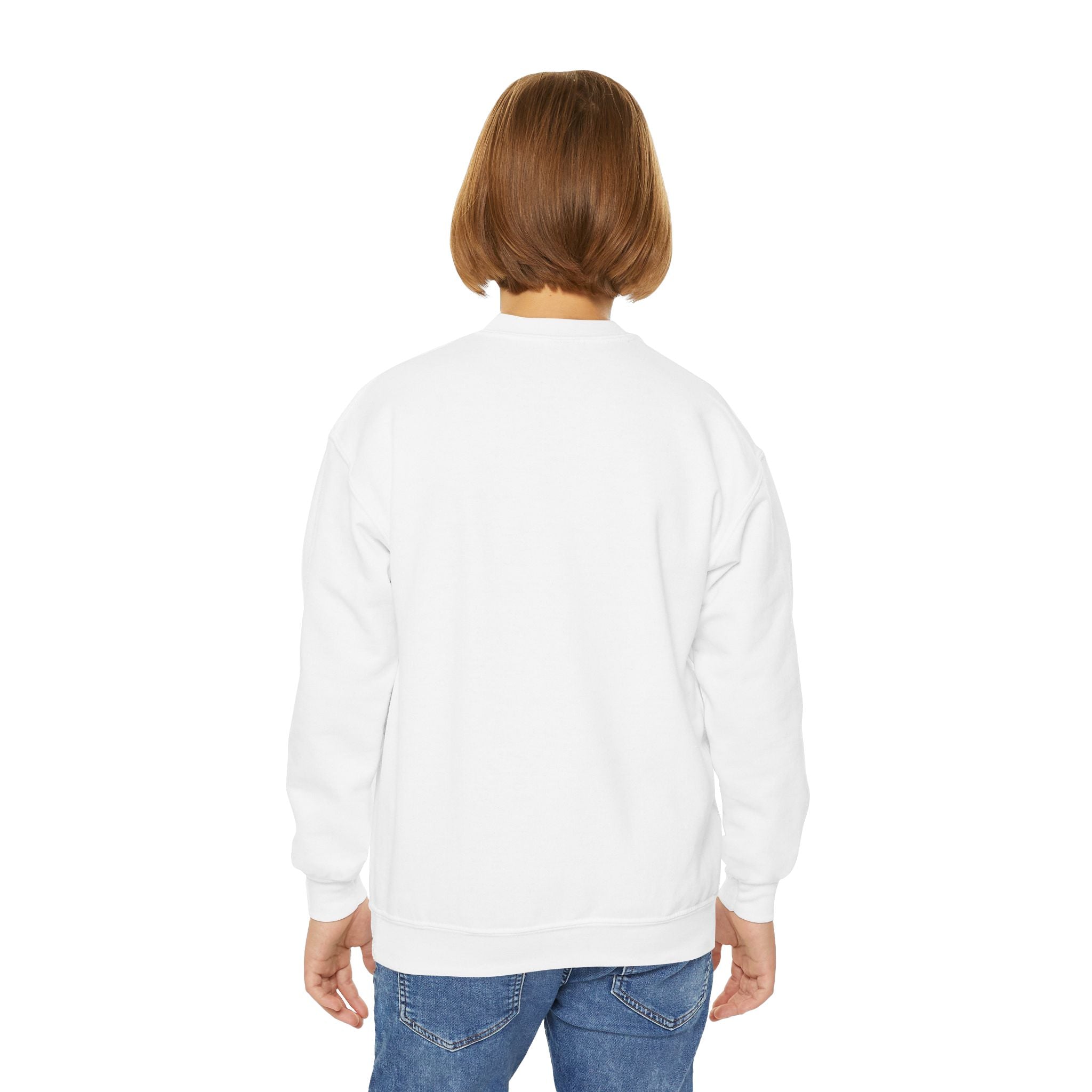 Youth Halloween Sweatshirt — "Trick or Treatasaurus" Dino Pumpkin Crewneck