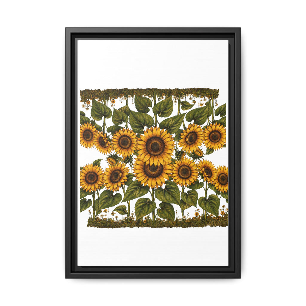 Framed Sunflower Canvas Print — Matte Floral Wall Art