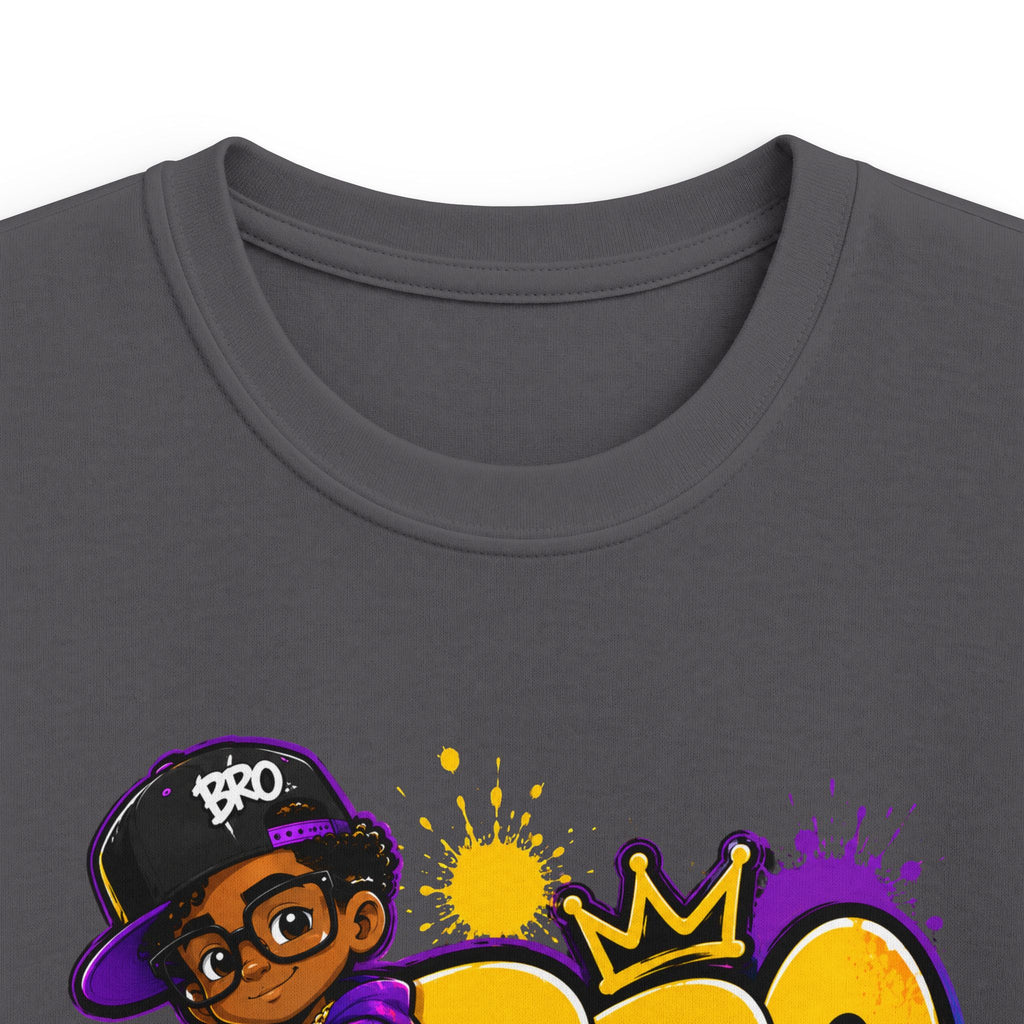 Kids 'BRO' Streetwear Tee — Cool Hip-Hop Skateboard Graphic T-Shirt for Boys
