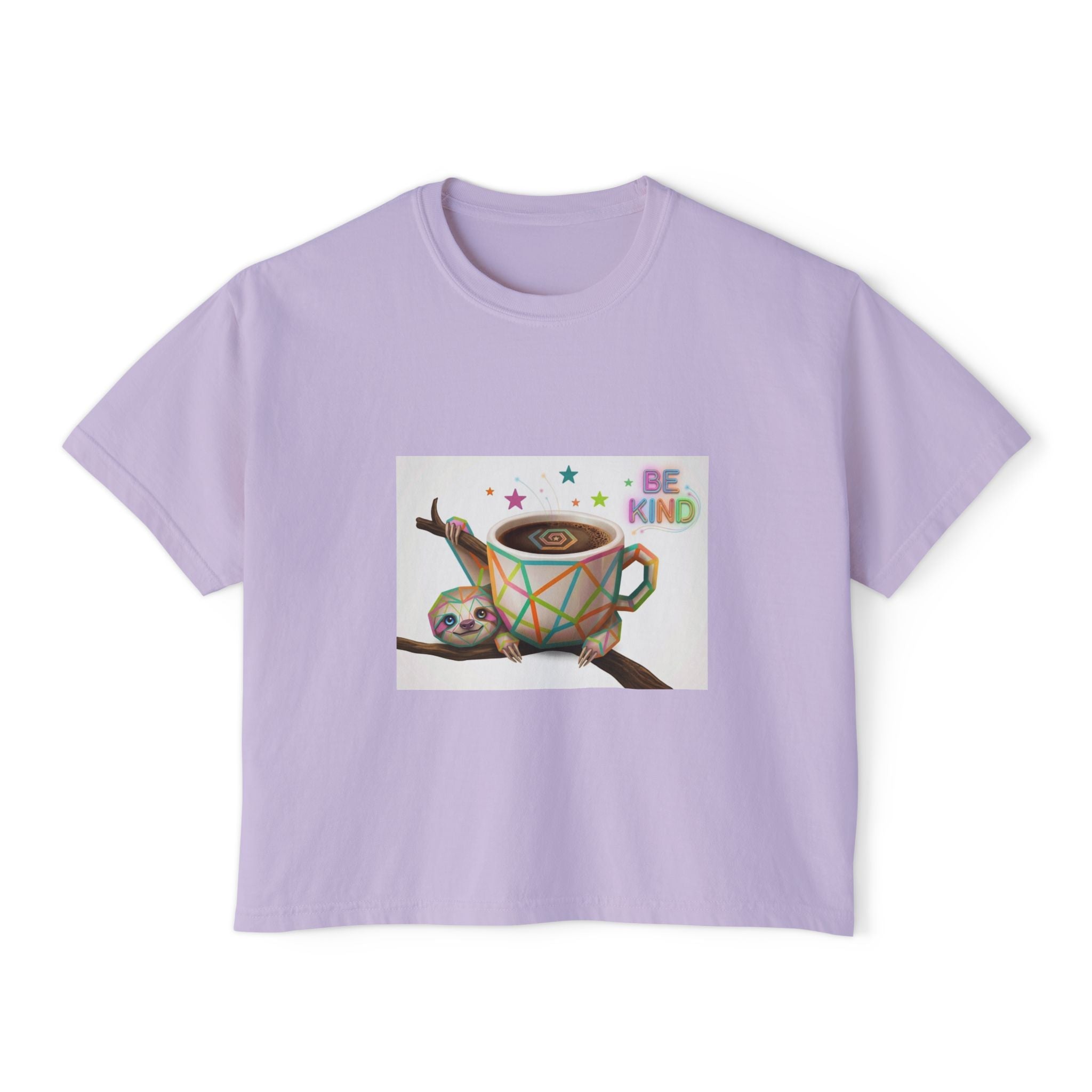 Cute Shiba Inu Coffee Tee — 'in my urge to walk out' Women's Boxy T-Shirt