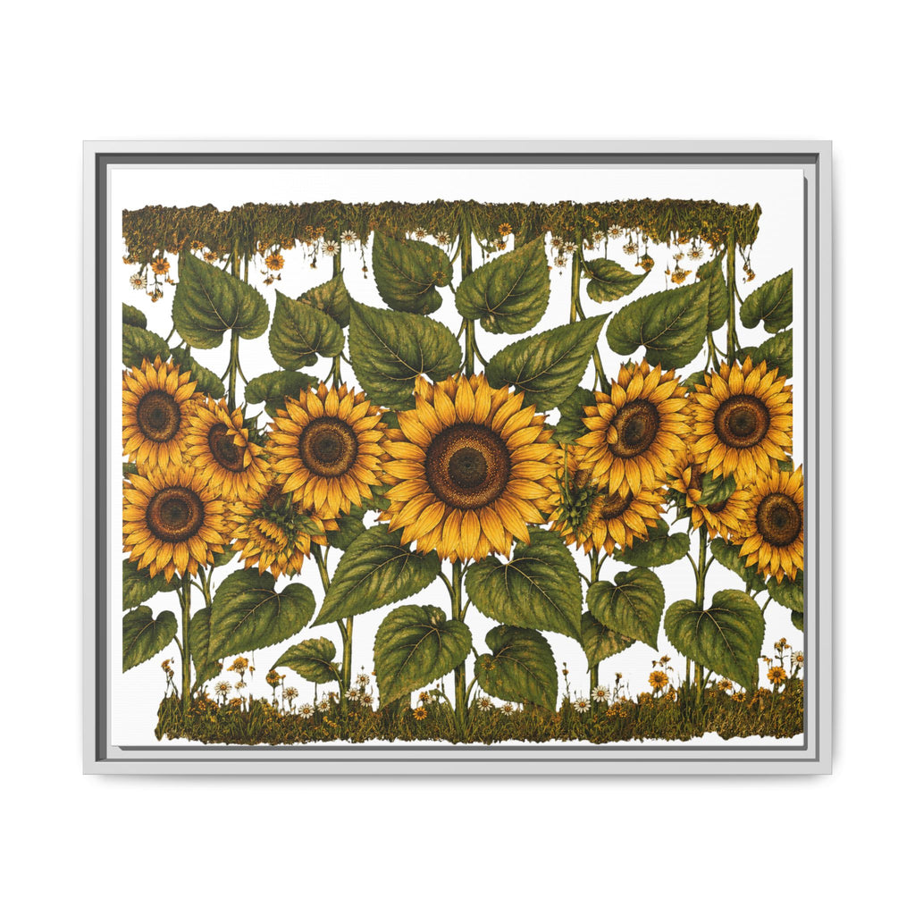 Framed Sunflower Canvas Print — Matte Floral Wall Art