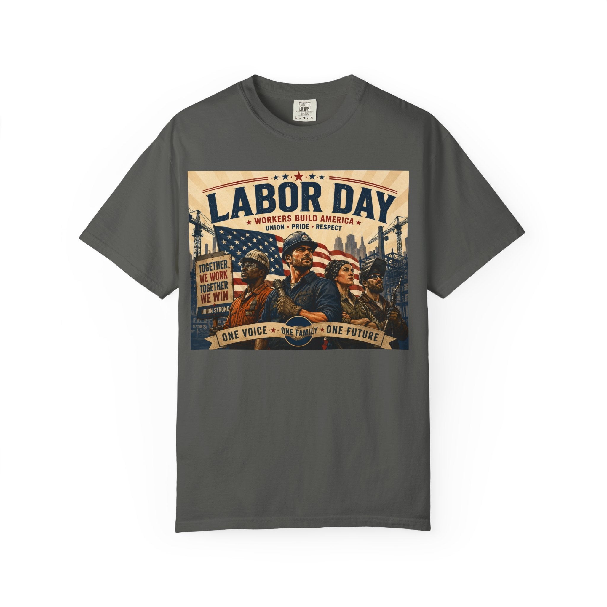 Labor Day T-Shirt — 'Thank a Union' Vintage Patriotic Tee