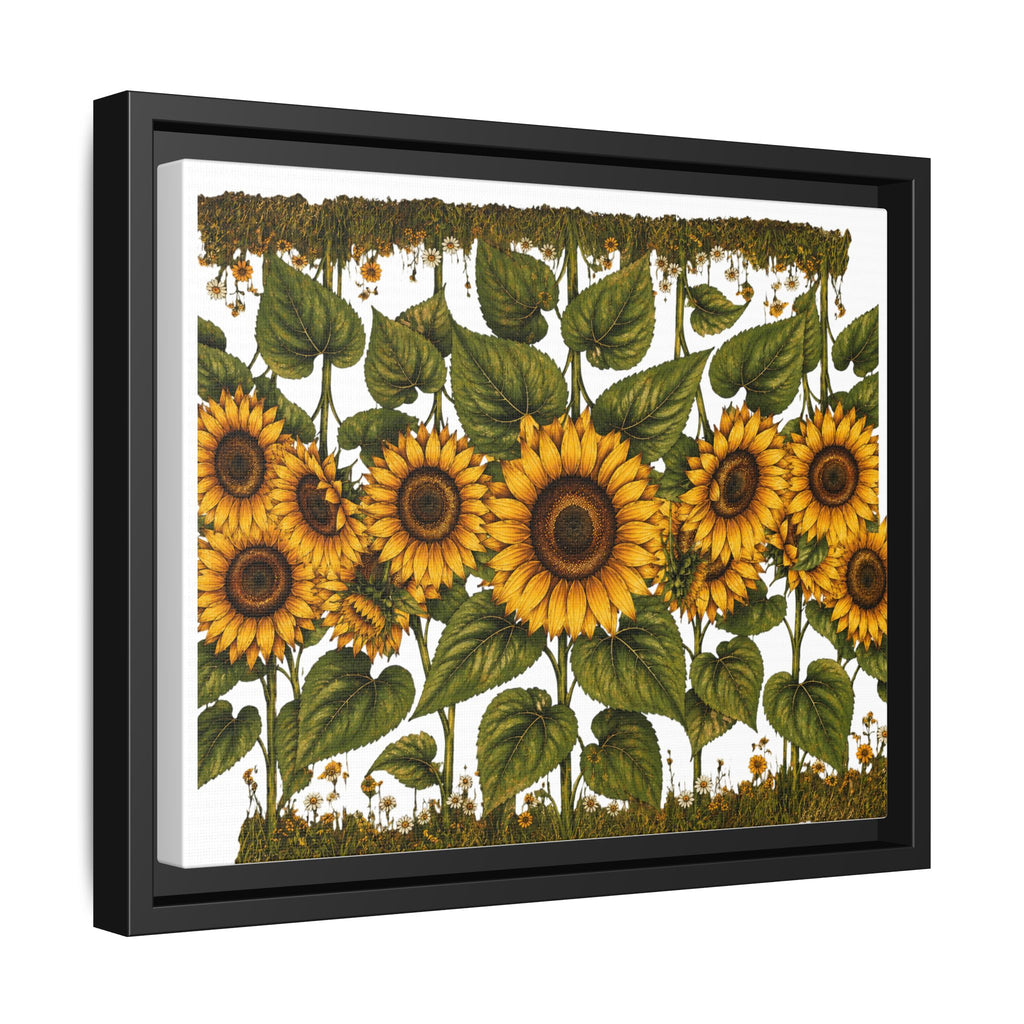 Framed Sunflower Canvas Print — Matte Floral Wall Art