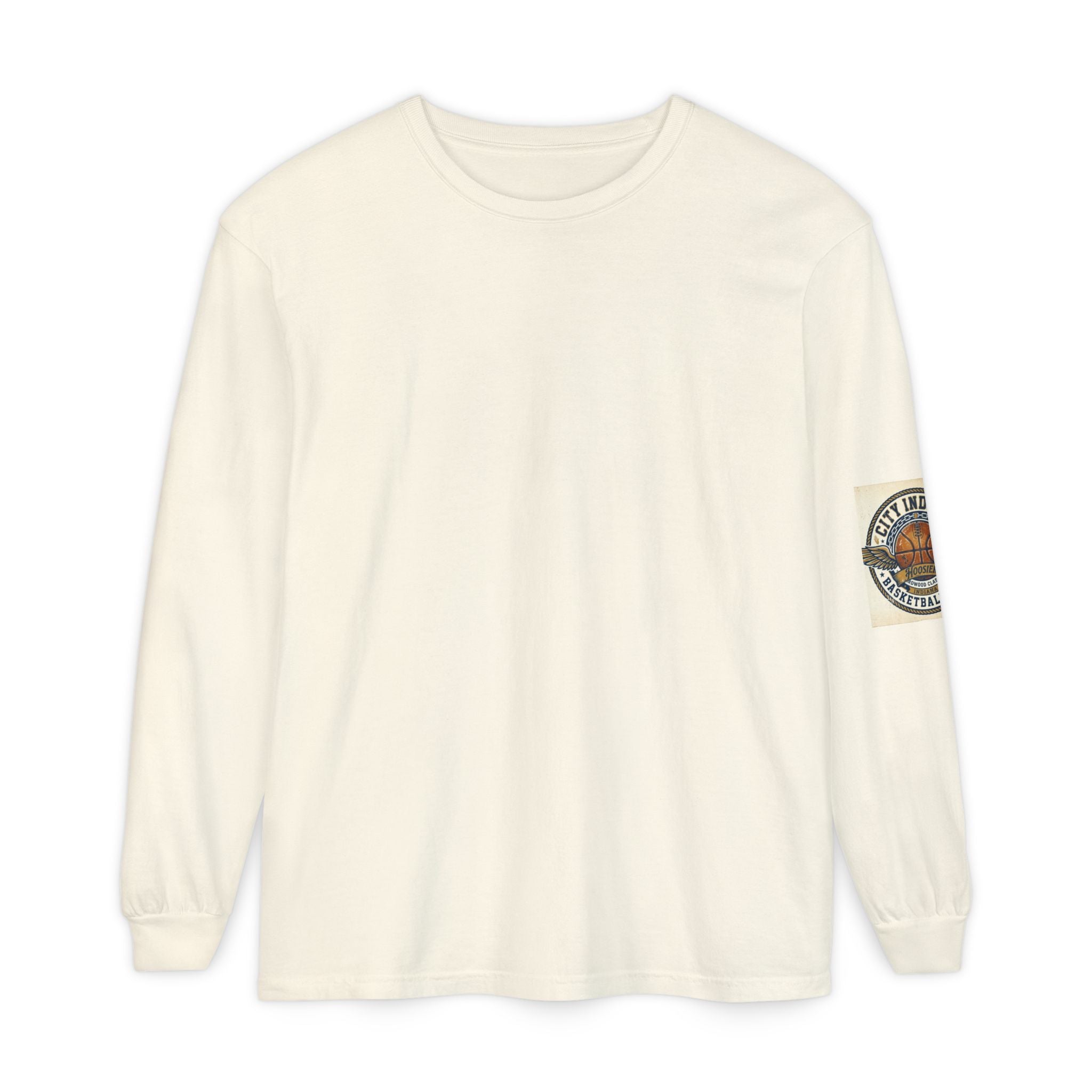 Basketball Club Long Sleeve Tee — City Indiana Winged Ball Graphic