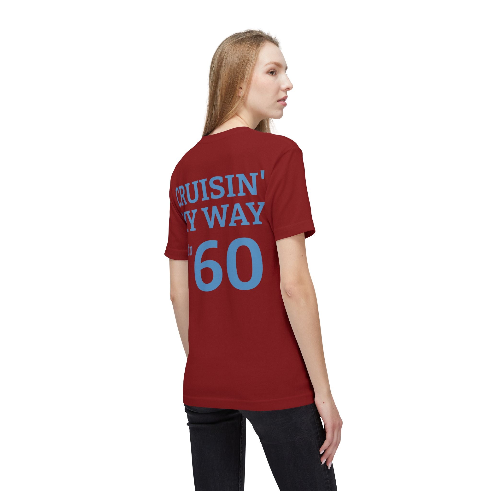 Cruisin' My Way Into 60 T-Shirt — Vintage Route 66 Classic Car Birthday Tee
