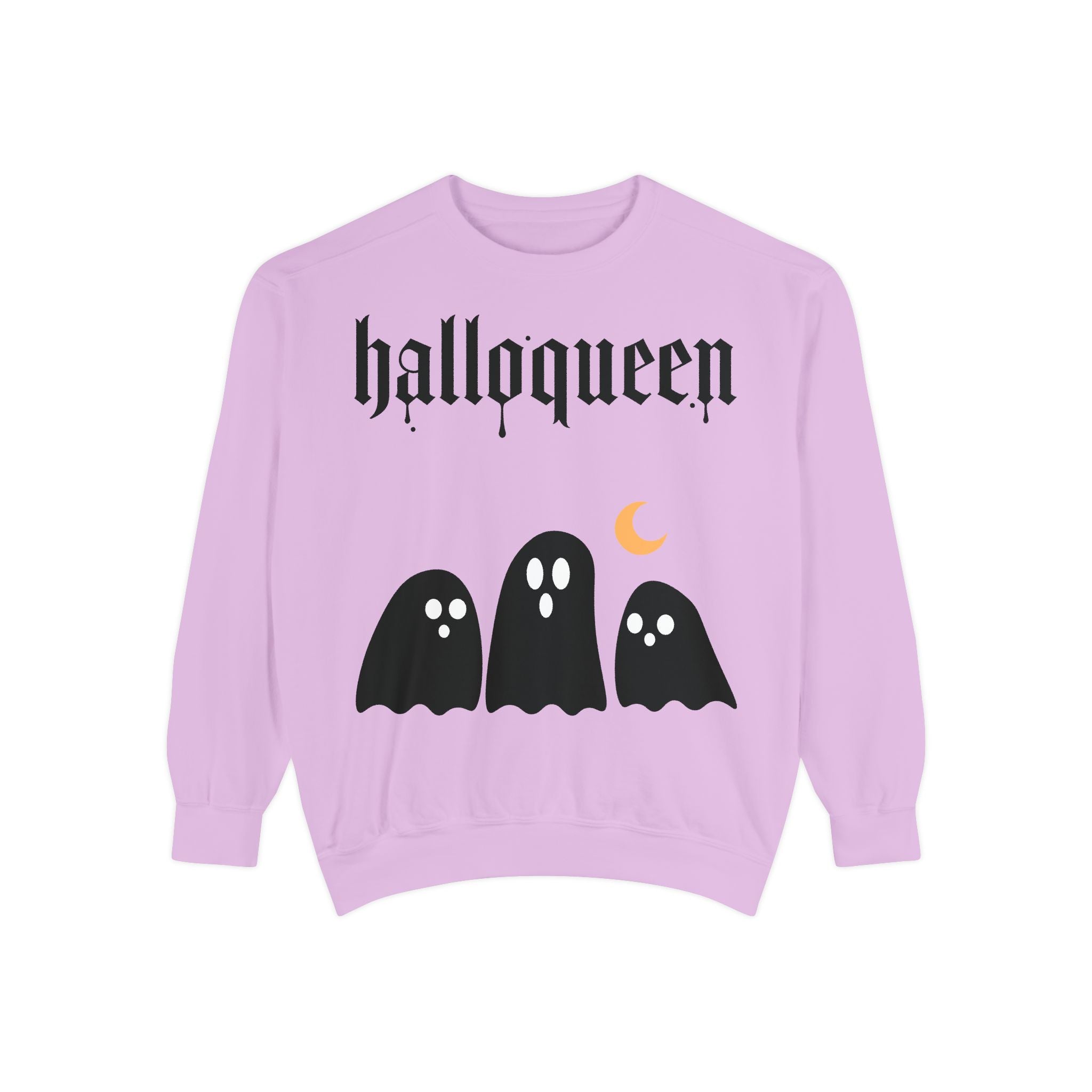 Halloween Sweatshirt — "halloqueen" Ghosts Pullover