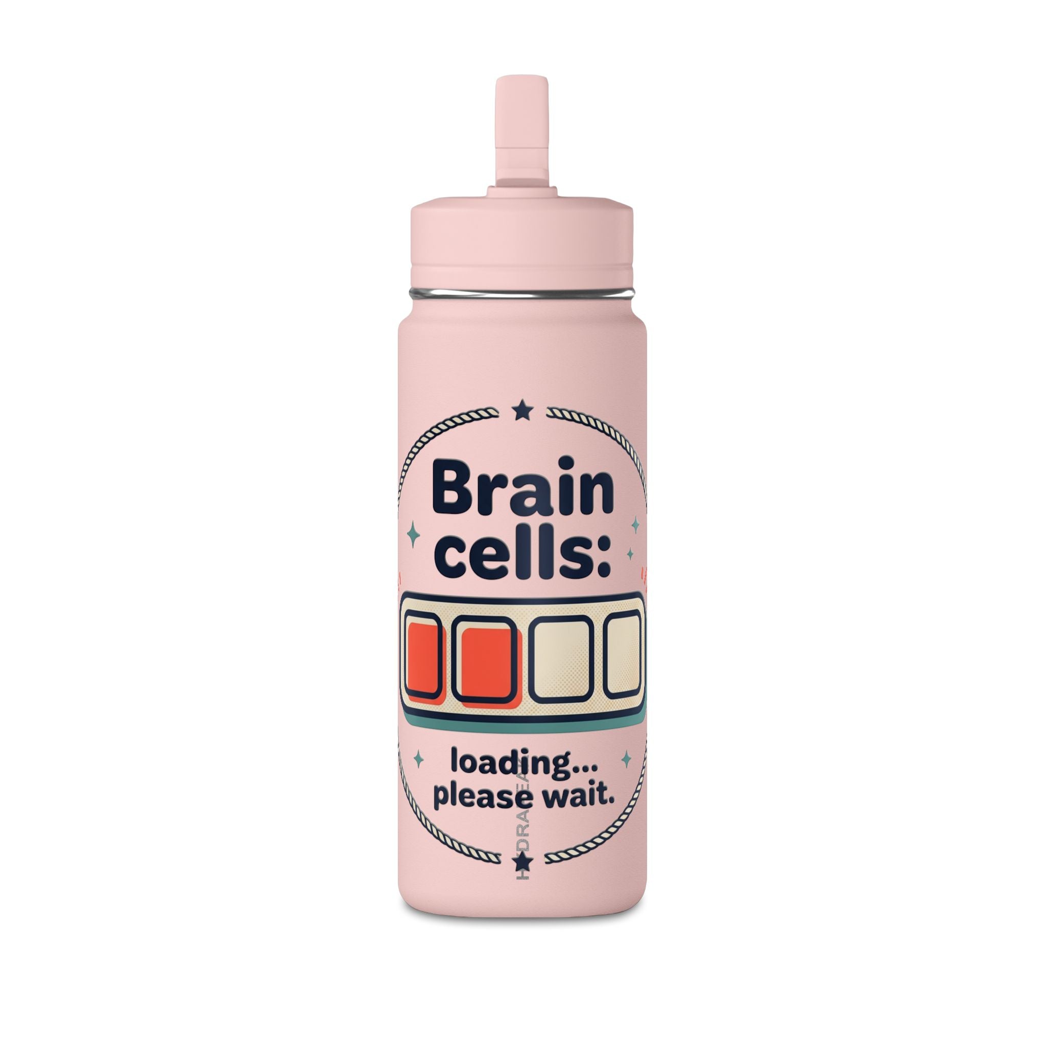Water Bottle — "Brain Cells: loading... please wait." 20oz Funny Hydration Bottle