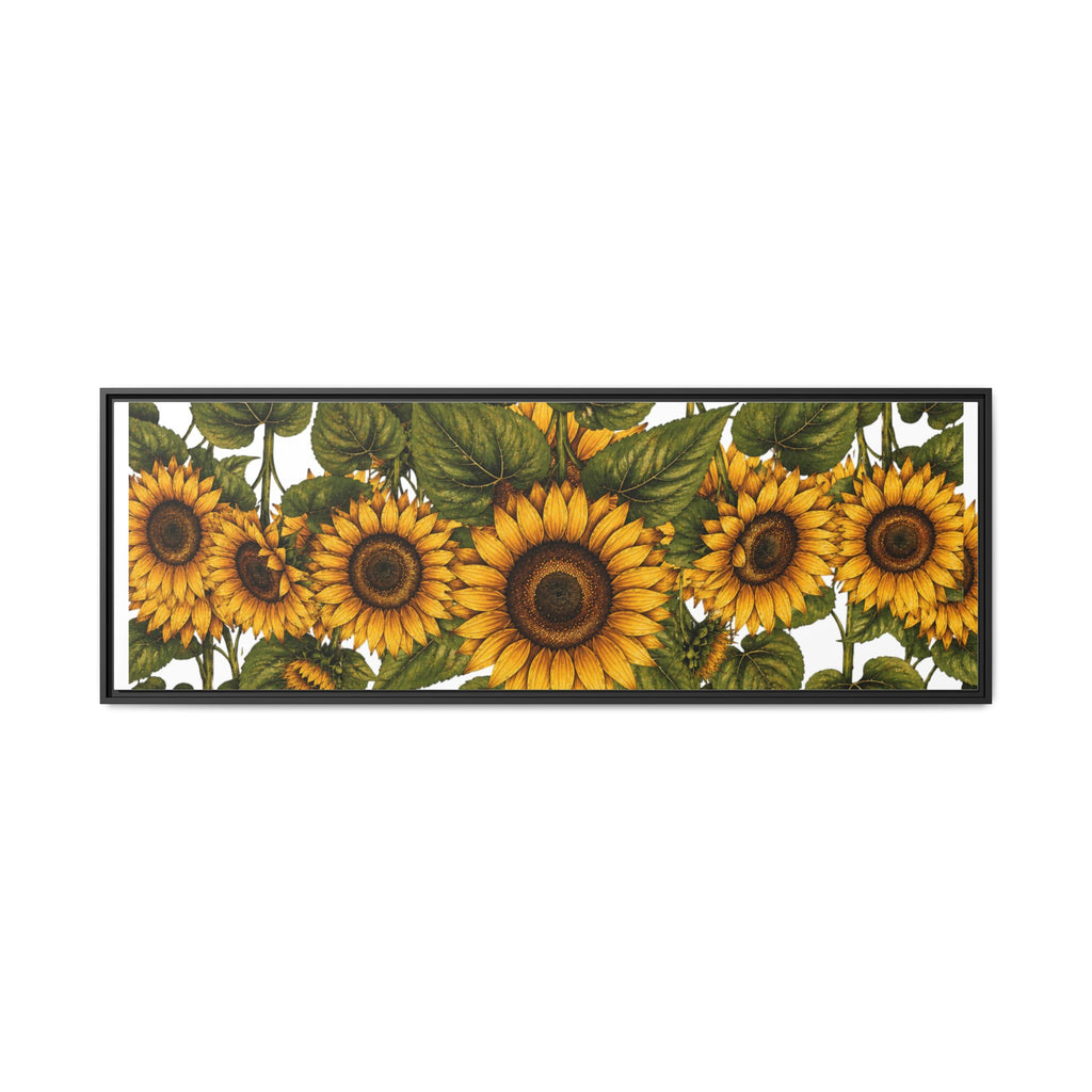 Framed Sunflower Canvas Print — Matte Floral Wall Art