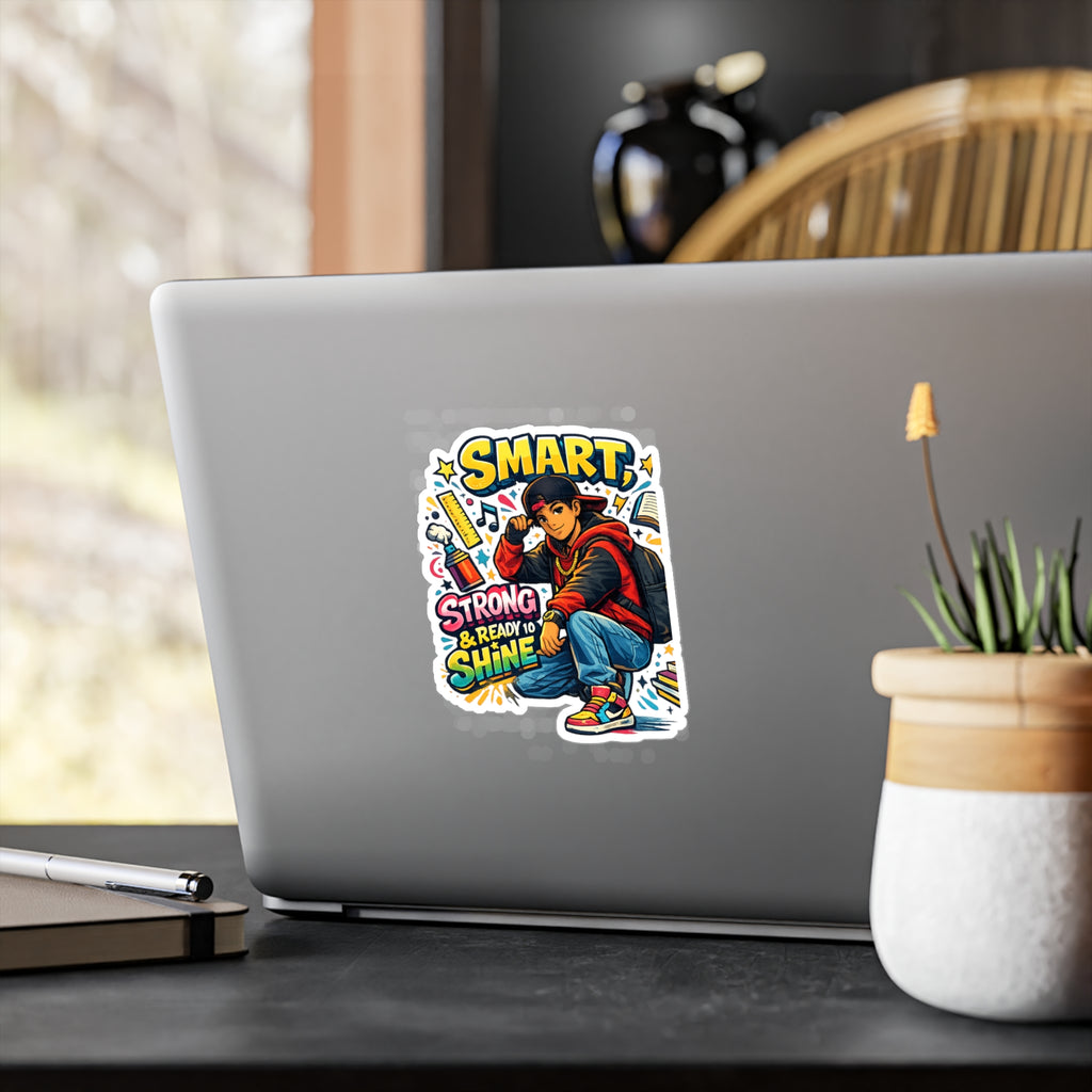 Smart, Strong & Ready to Shine Sticker — Motivational Back-to-School Vinyl Decal
