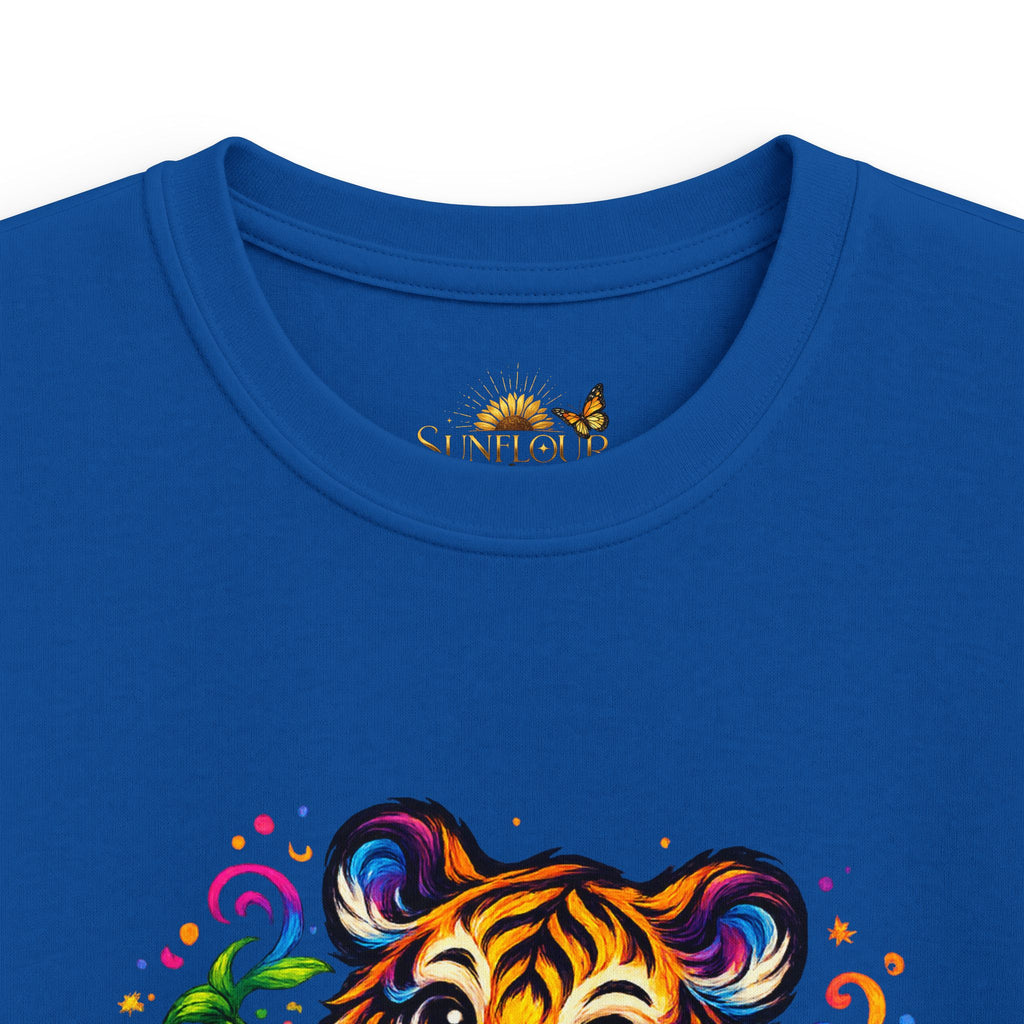 Kids Tee — Colorful Playful Tiger Cub Graphic Shirt