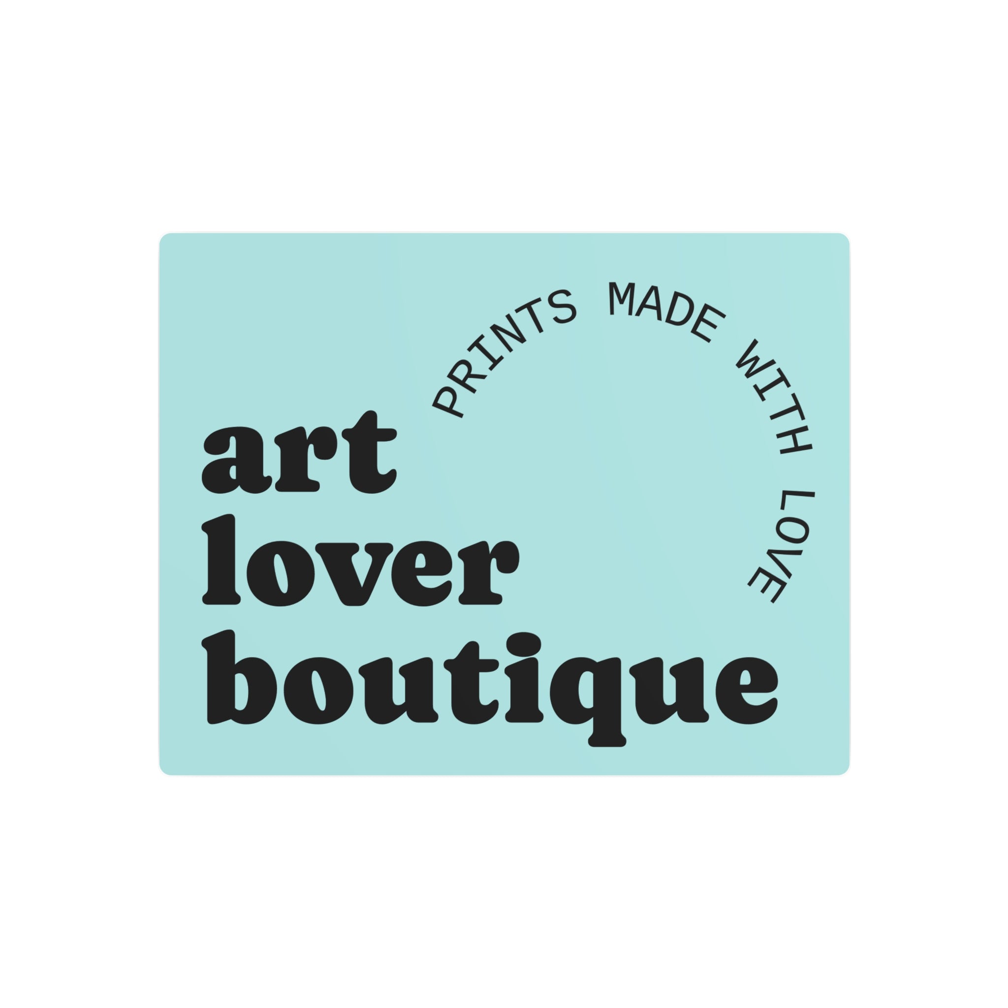 Metal Art Sign — 'Art Lover Boutique' Wall Plaque (Prints Made With Love)
