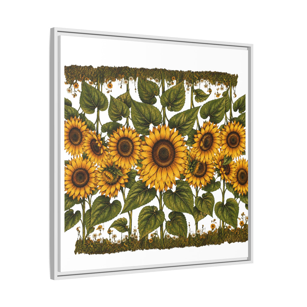 Framed Sunflower Canvas Print — Matte Floral Wall Art
