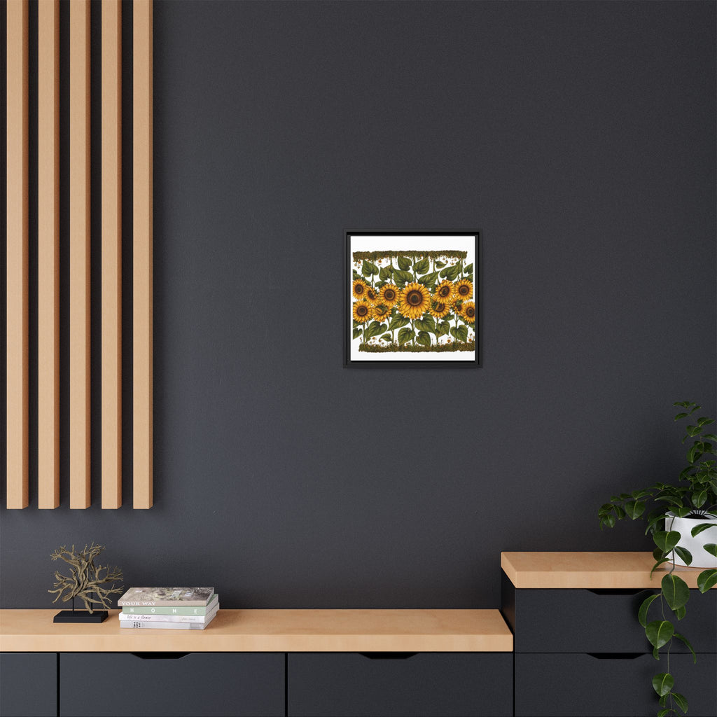 Framed Sunflower Canvas Print — Matte Floral Wall Art