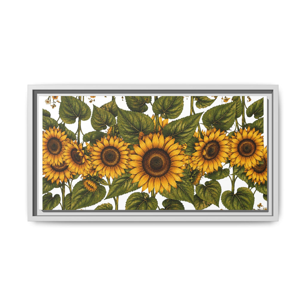 Framed Sunflower Canvas Print — Matte Floral Wall Art