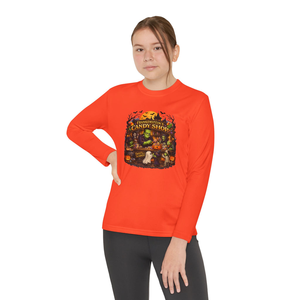 Youth Long Sleeve Tee — Halloween Candy Shop Graphic