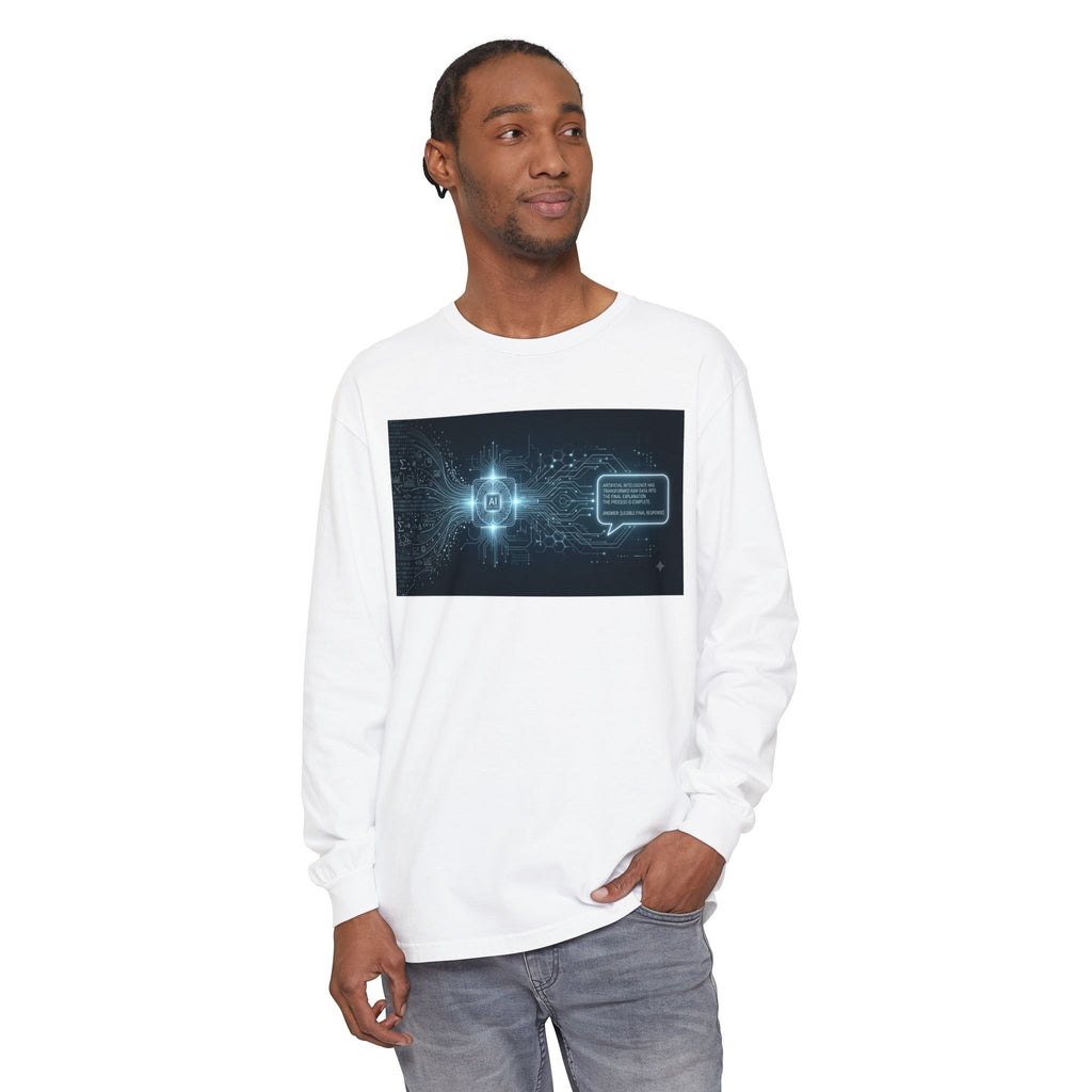 Long Sleeve T-Shirt — Cyber AI Chat Graphic