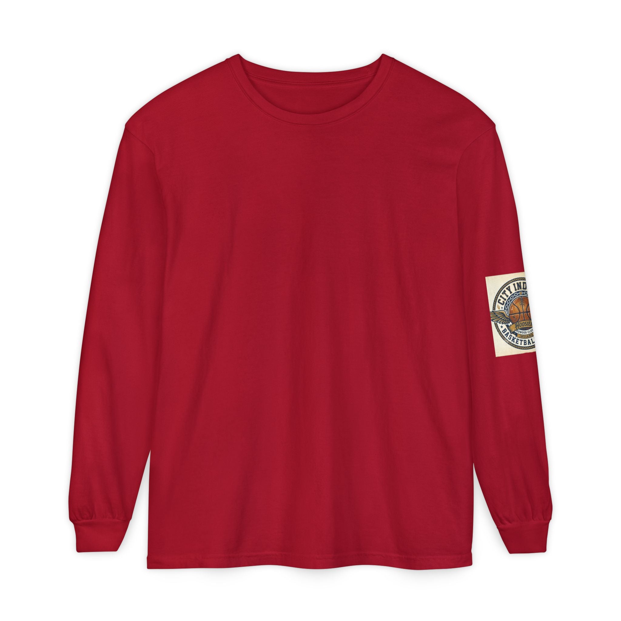 Basketball Club Long Sleeve Tee — City Indiana Winged Ball Graphic